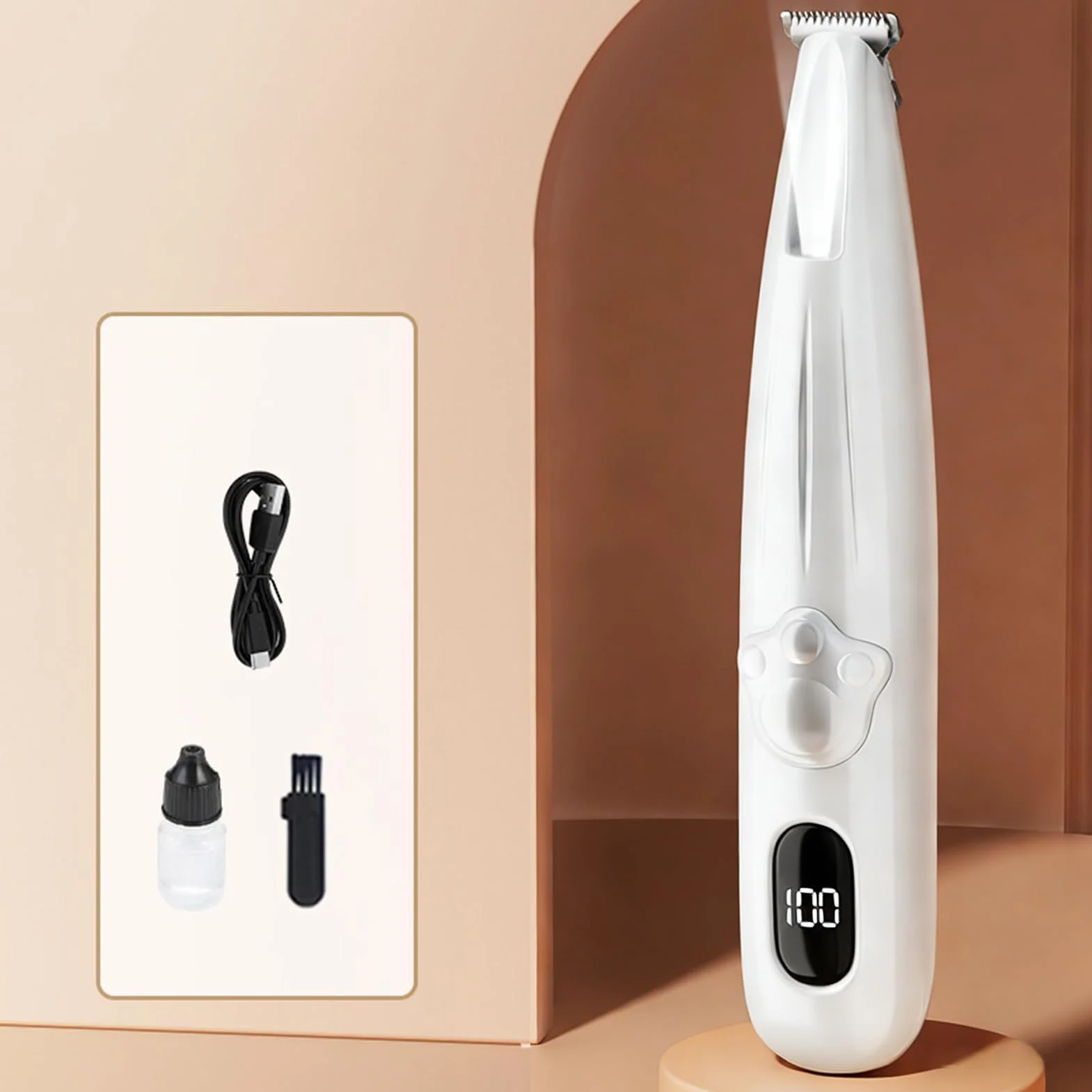 Tondeuse pour Chats et Animaux de Compagnie - Appareil de Toilettage Étanche Rechargeable