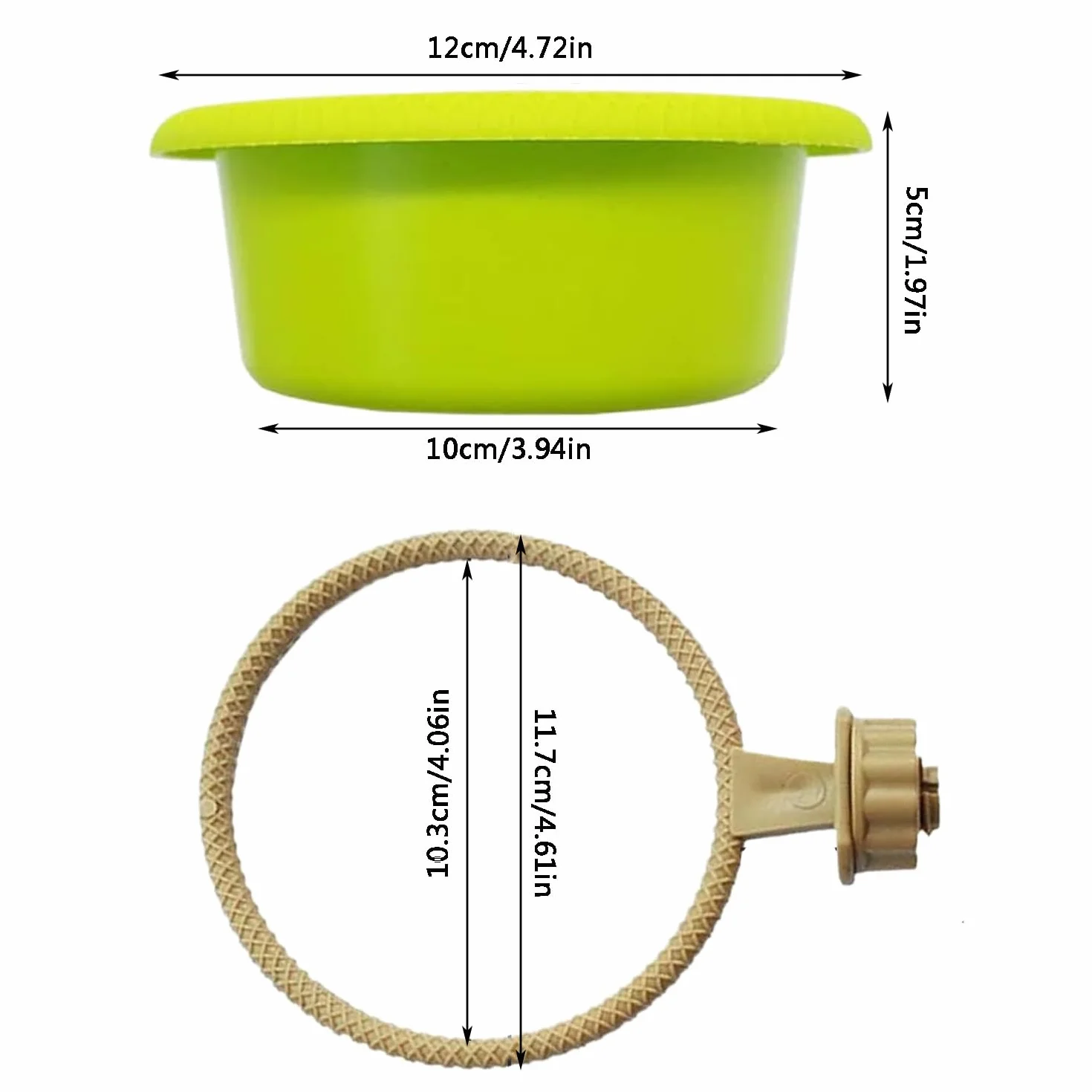 MEISO Baignoire Suspendue Pour Oiseaux, Douche Perroquets Canaris, Accessoire Cage Plastique