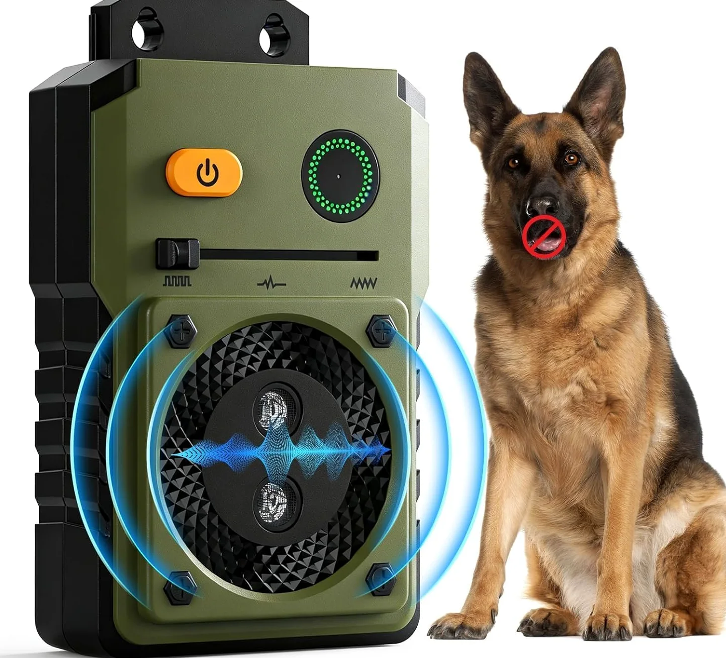 Portatif Anti Aboiement Chien,26 Pieds Rechargeable Dispositif Anti Aboiement Chien,Ultrasons Anti Aboiement pour Chien,repulsif chien ,Anti-aboiements Extérieur et Intérieur pour Petits Grands Chien