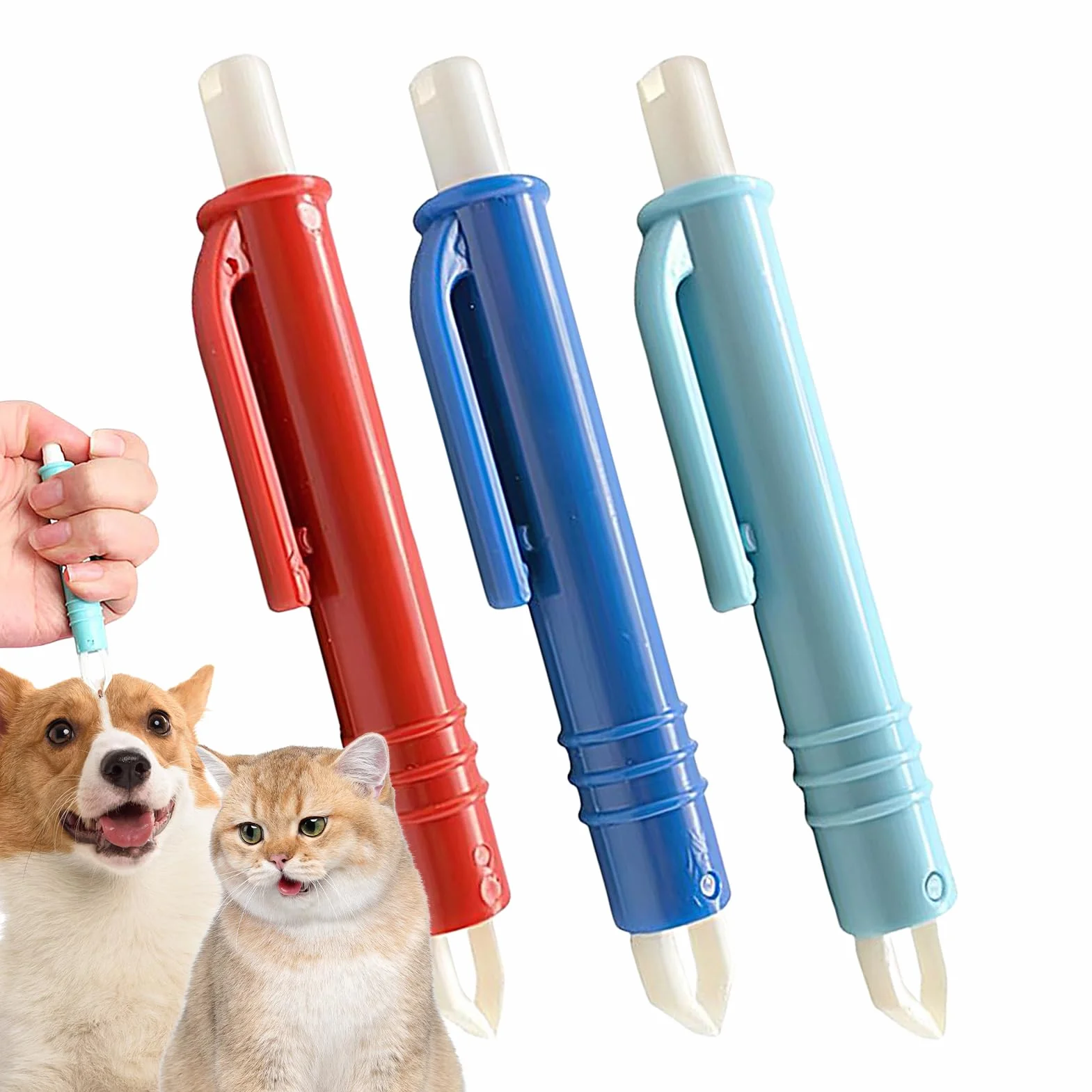 Outil d'Extraction de Tiques 3 Pièces Pince à Tiques pour Chien Accessoires Soins Animaliers