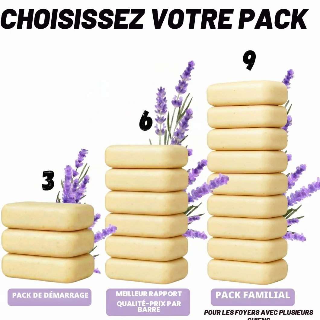 Kelebs Shampoing Chien et Chiot Naturel Anti Démangeaisons Anti Puces Anti Stress a la Lavande Huiles Essentielles Aux Flocons D'Avoine Bio Peau Sensible Anti Odeurs Biodegradable 3 Pieces