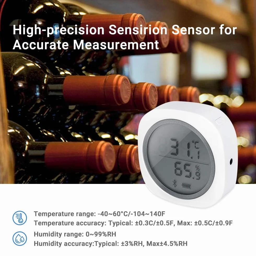 Inkbird IBS-TH1 Plus Thermomètre Hygromètre Numérique Bluetooth avec Sonde pour Terrarium Cave