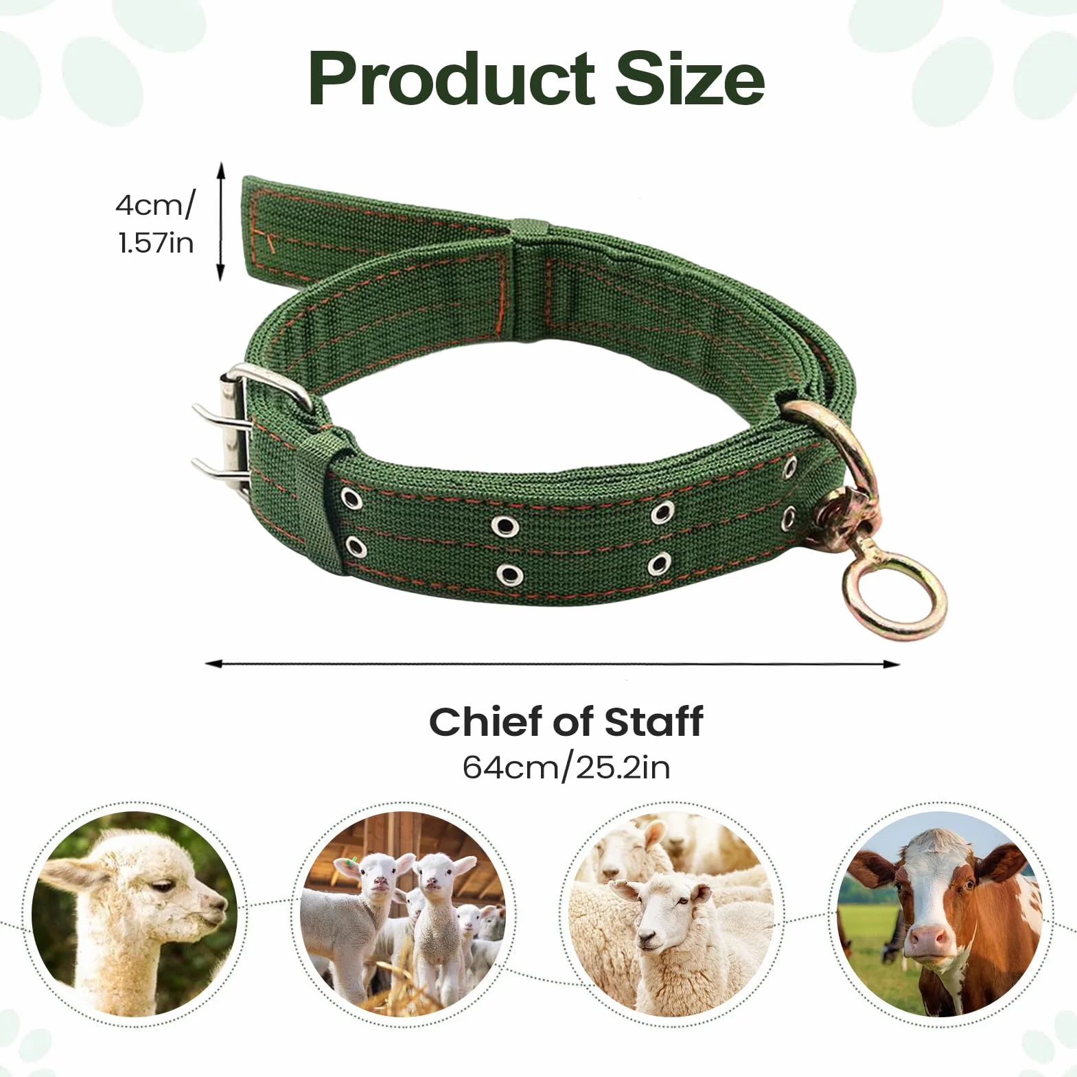 Collier Pour Chèvre | Collier Pour Cheval Et Mouton | Bande De Traction Abrasion Résistante Pour Petit Animal De Ferme Veau Vache | Pour Alimentation Transport Élevage Pâturage