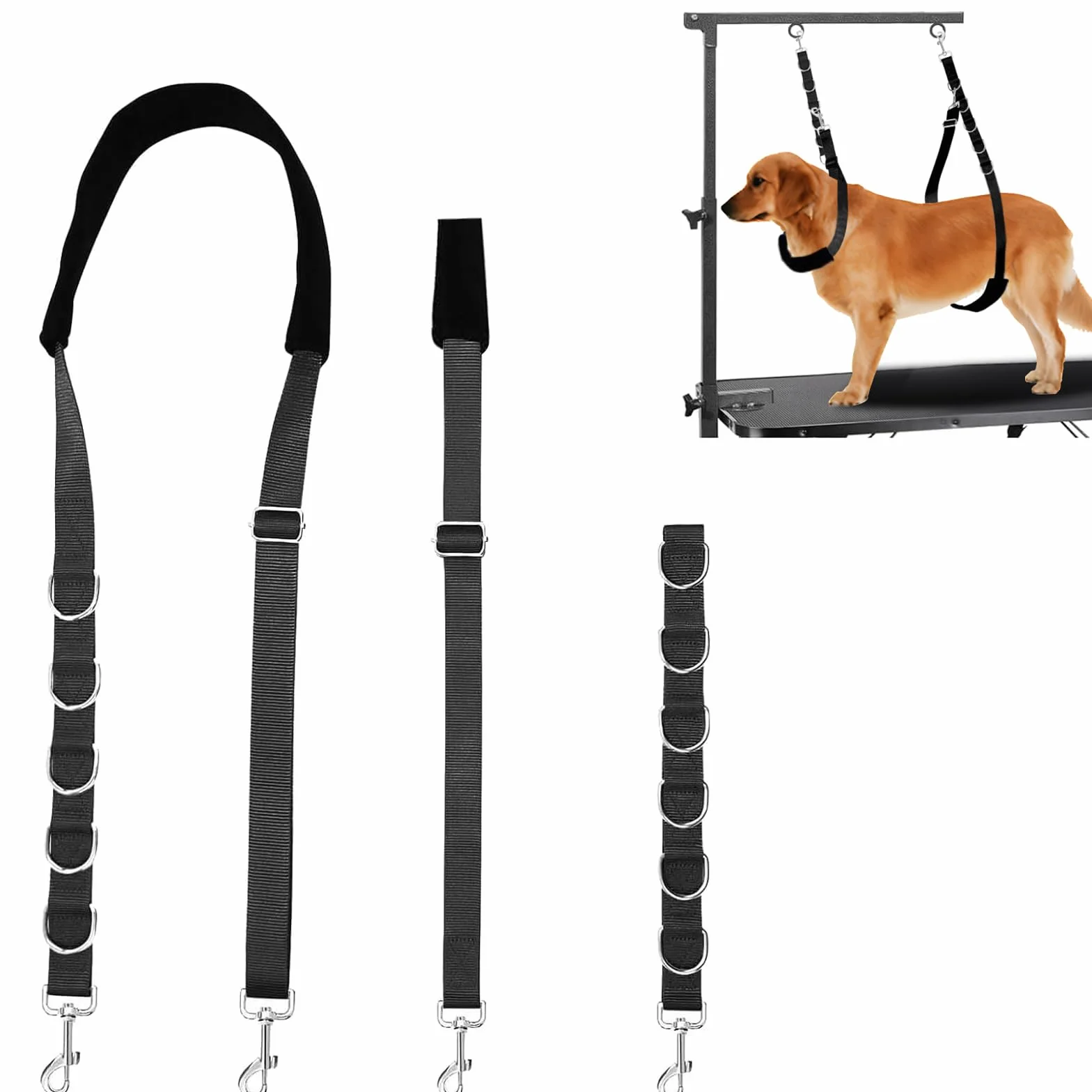ASOCEA Bande de Sangle Ventrale de Toilettage pour Chien Boucle de Retenue de Bain Réglable Nylon pour Chat Chiot Chaton
