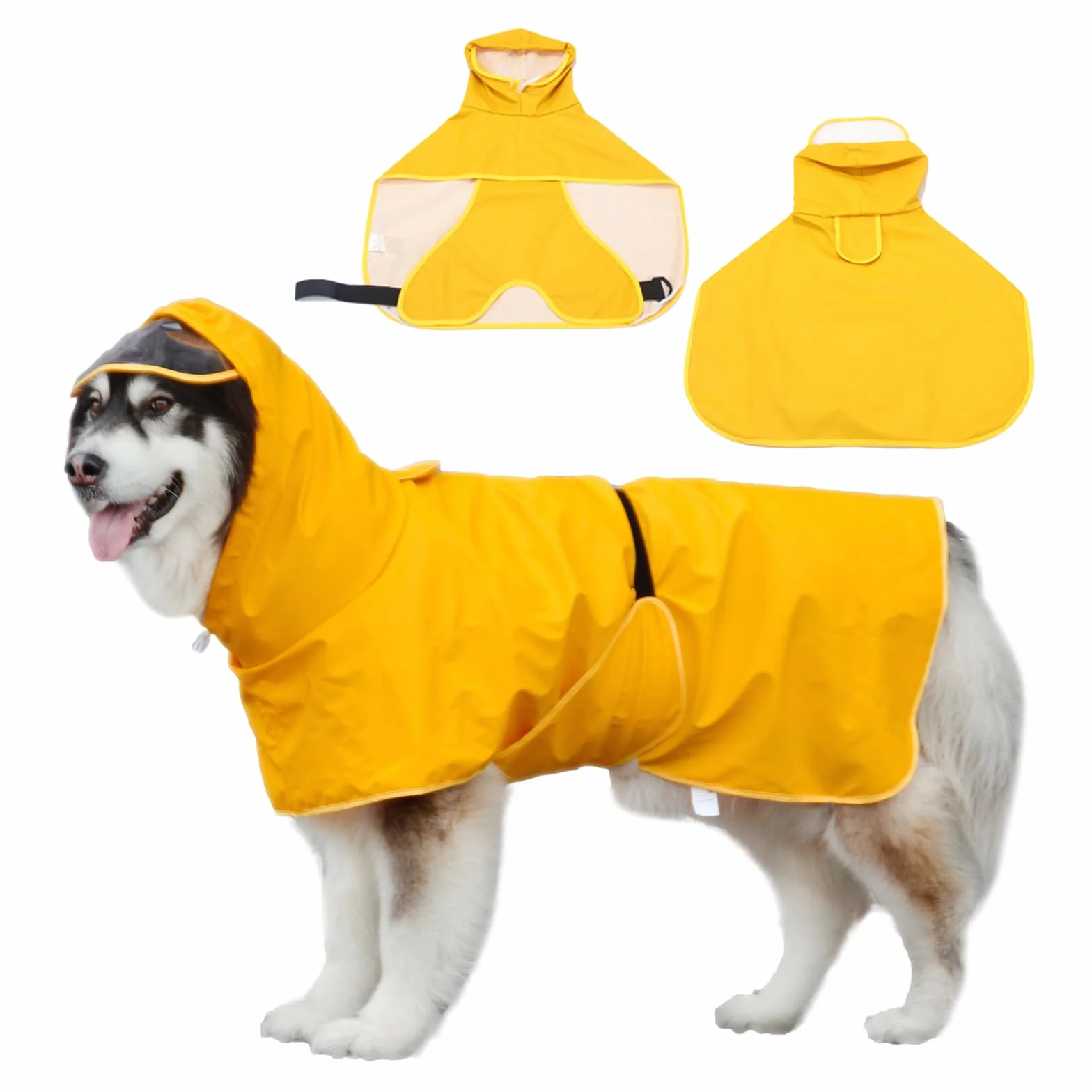 Impermeable Chien pour Chiens avec Capuche Transparente - Manteau Chien Imperméable, Convient Aux pour Petits, Moyens et Grands Chiens (7XL)