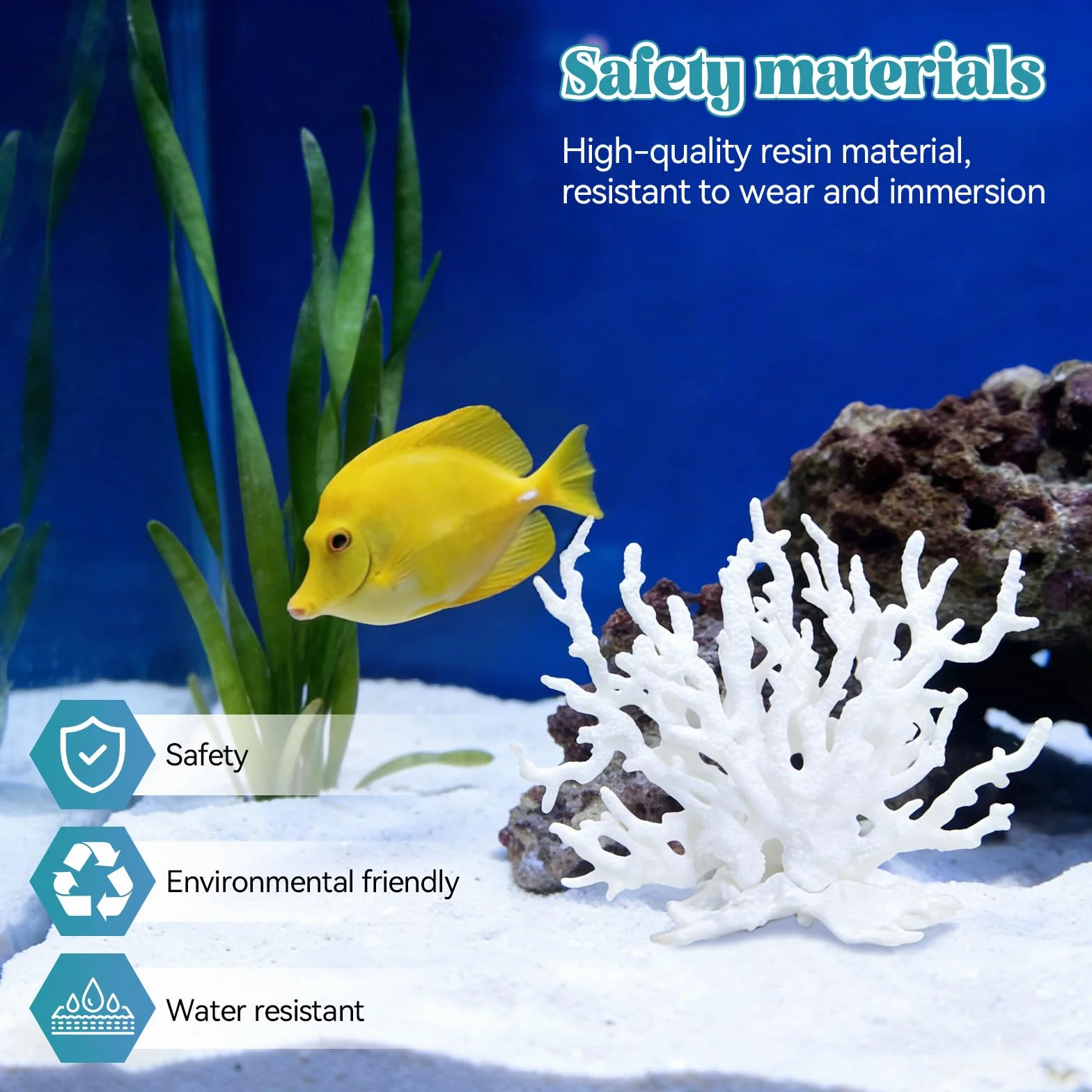 Faux Corail Artificiel 2 Pièces 9x4x8.5cm Décoration Aquarium