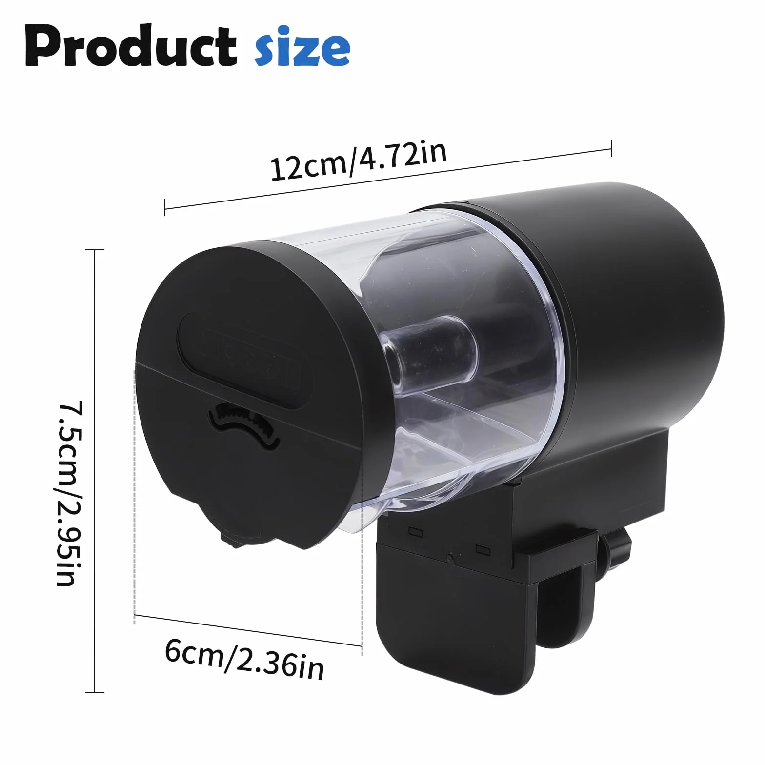 Distributeur Automatique Nourriture Poissons Aquarium 100ml 7 Niveaux Minuterie 12/24h Ultra Silencieux