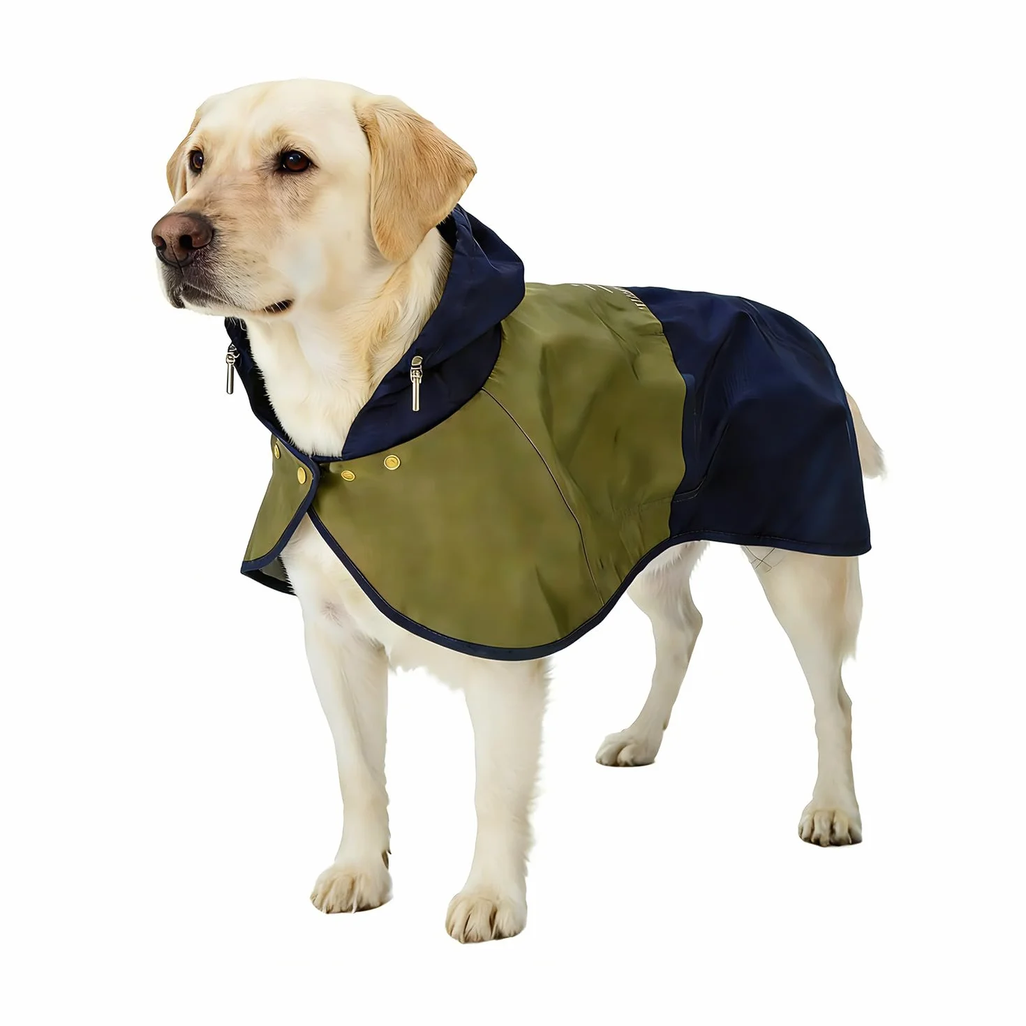Manteau de Pluie Imperméable pour Chien avec Capuche Réglable et Pattes Élastiques - Veste Respirante Taille S