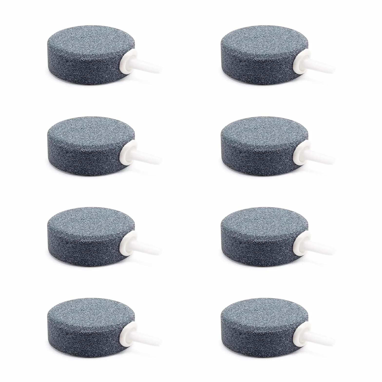 Diffuseur Air Aquarium 8 Pièces, Diamètre 4 cm, Pierre à Bulles Oxygène Gris