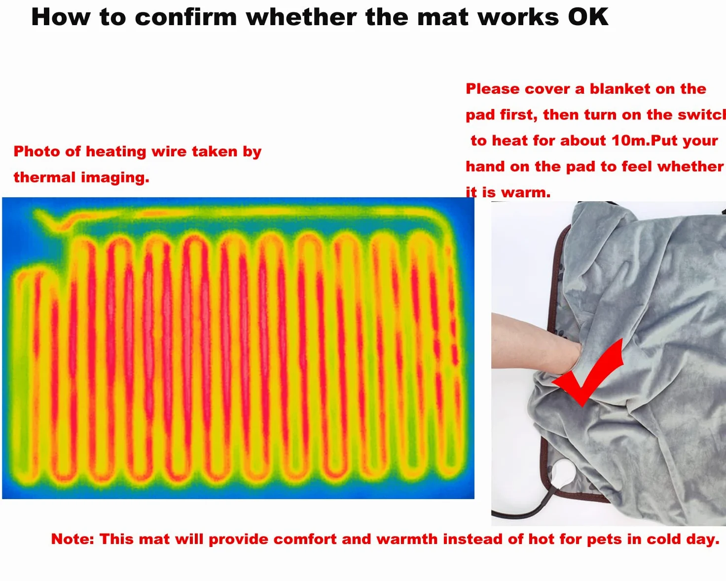 Coussin chauffant pour animaux de compagnie pour grands chiens et chats - Coussin chauffant électrique avec minuterie réglable - Résistant à la mastication - Facile à nettoyer