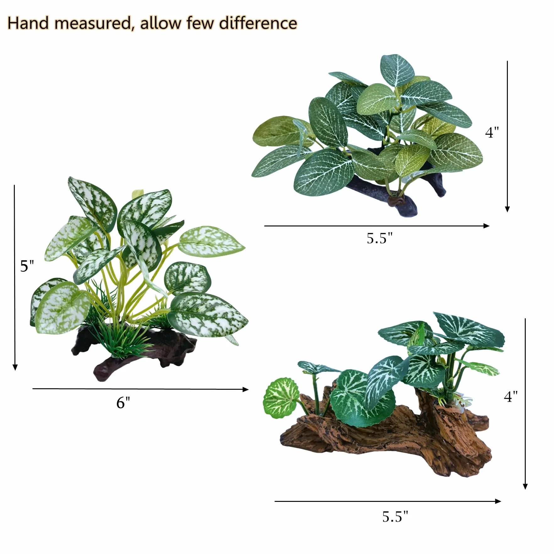 Plantes Artificielles en Soie pour Aquarium - Herbe Aquatique Décoration Premier Plan (3 Herbes Vertes)