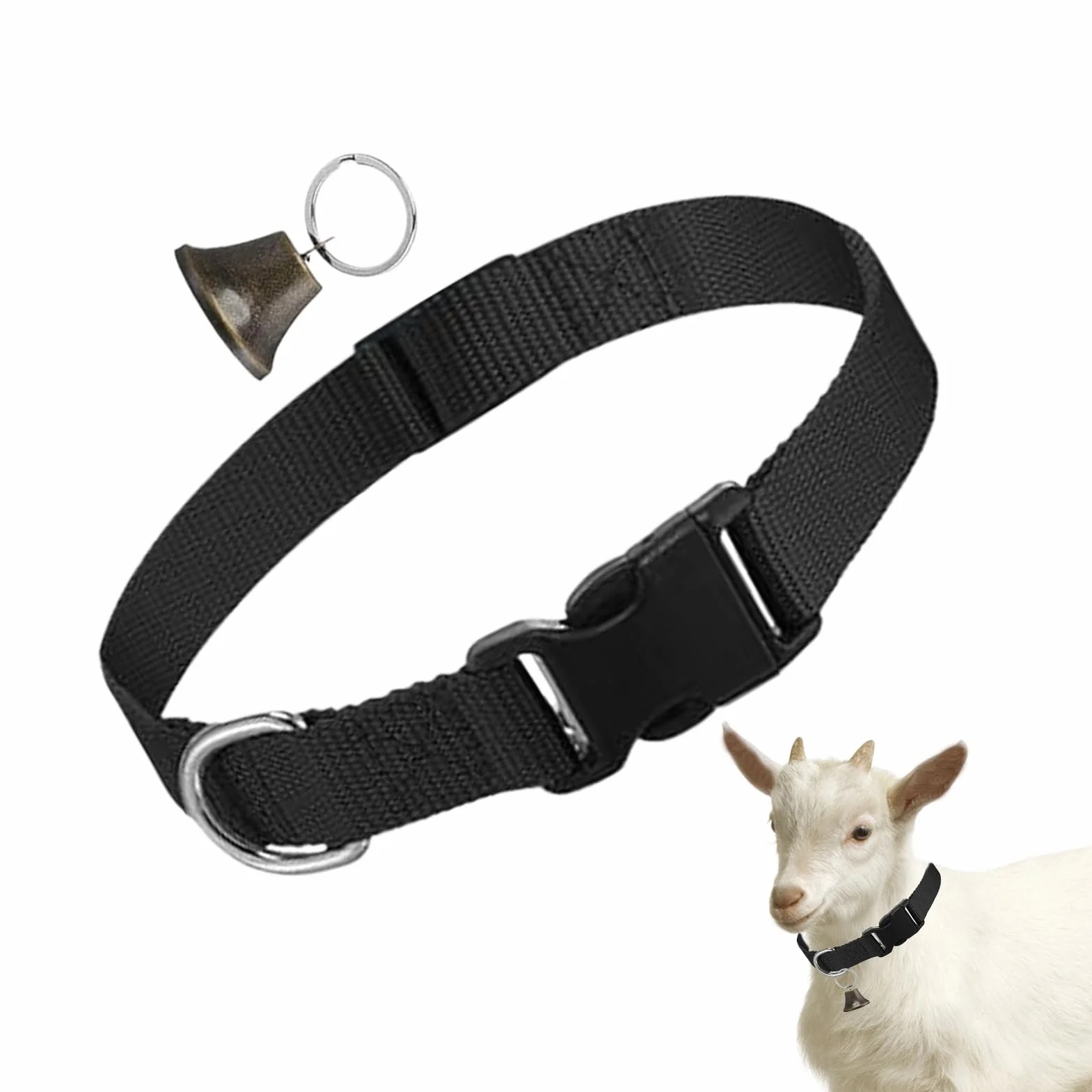 Collier de chèvre - Colliers de Mouton réglables | Anti Perdu la Cloche de pâturage pour Vache pour Animaux de chèvre