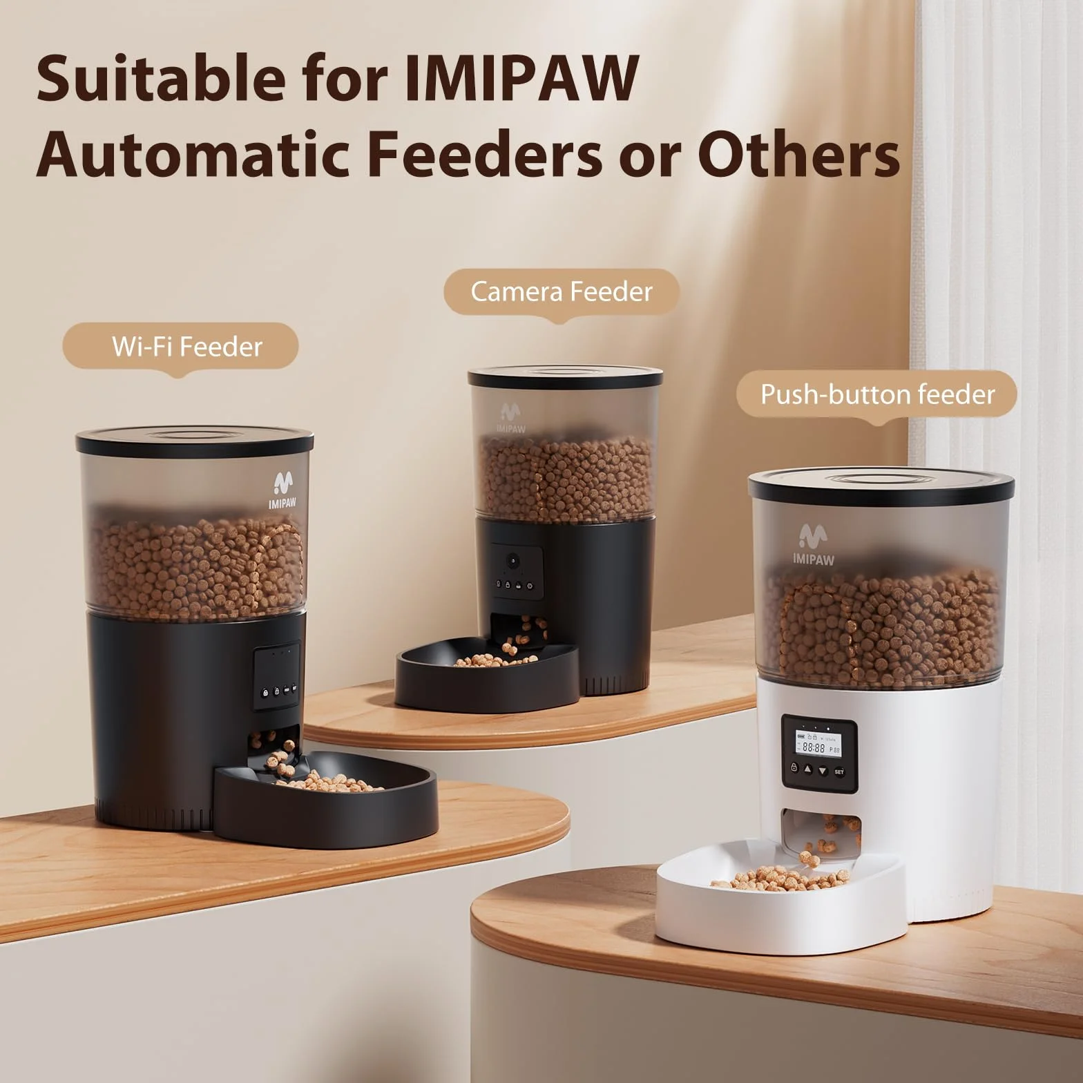 IMIPAW Lot de 6 déshydratants pour animaux de compagnie - Rechange pour distributeur automatique de nourriture pour chats et chiens