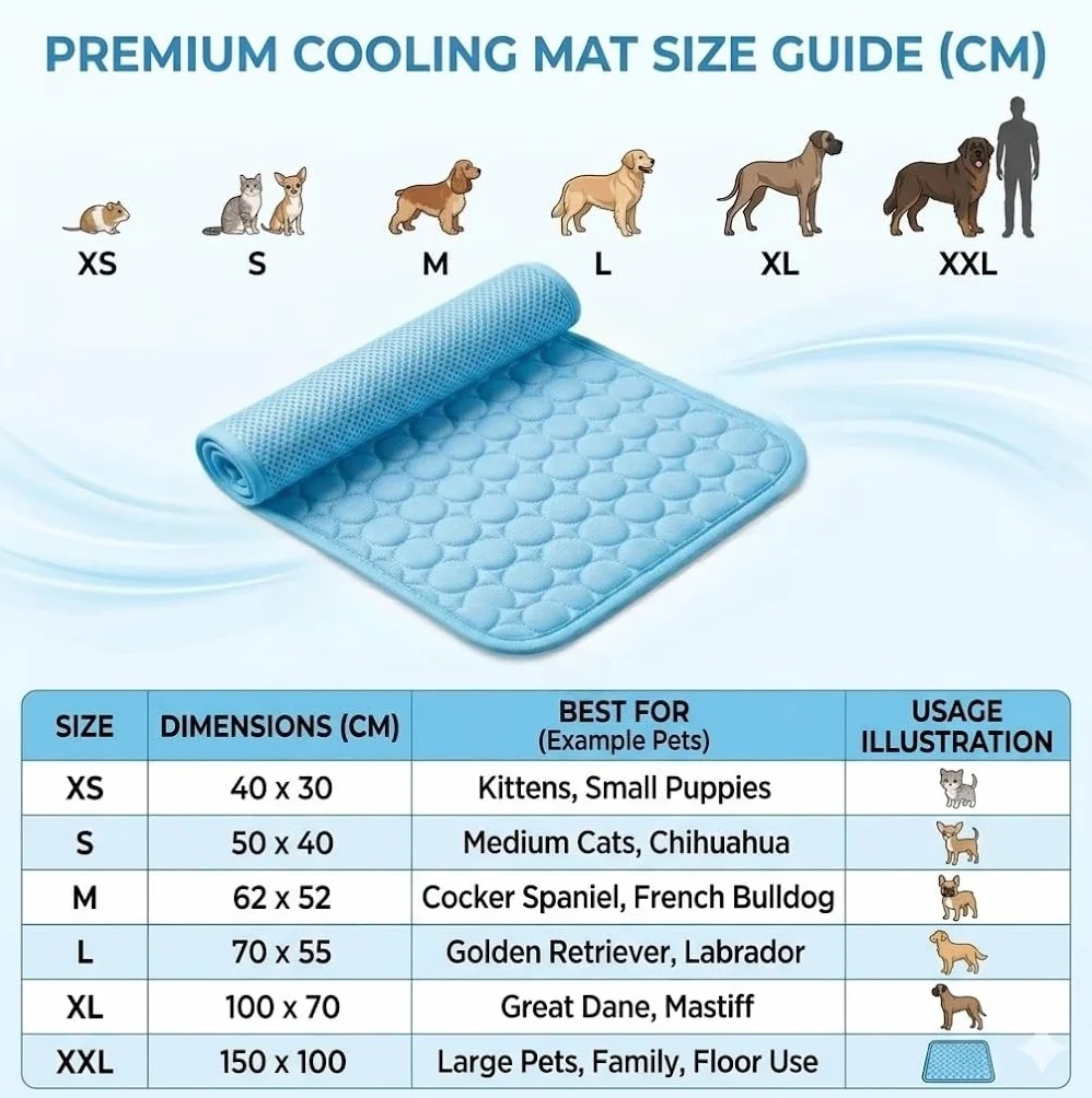 SWZEC pawolaf Tapis rafraichissant Chien Original - New & Improved 2026 (XL-100X70,Blue)