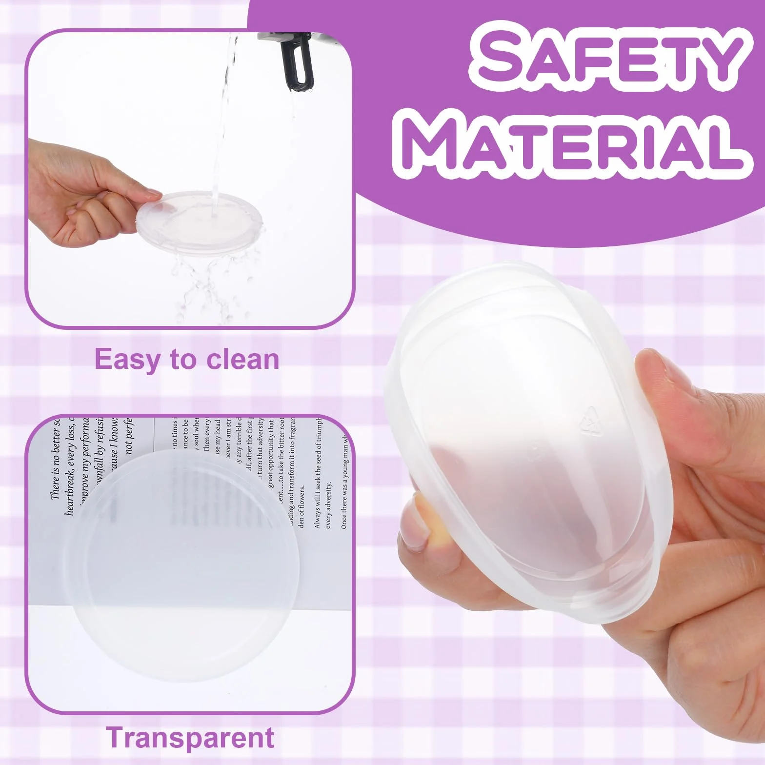 TIESOME Lot de 6 couvercles pour boîtes de conserve 75 mm plastique lavable transparents stockage aliments