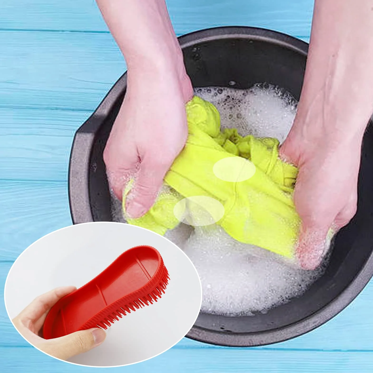 Lot de 2 brosses de nettoyage en silicone pour cheval – Outil de massage équestre