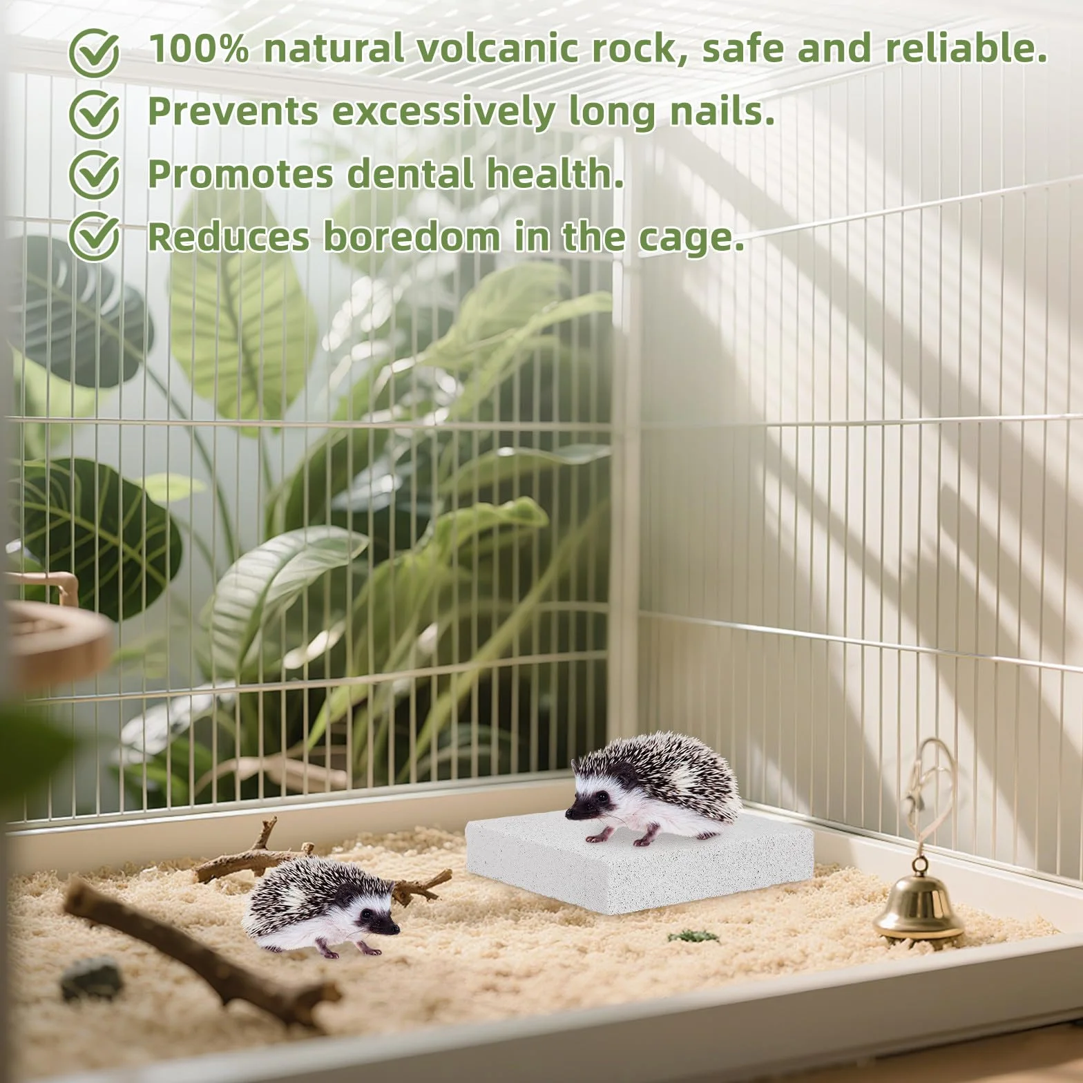 TOYANDONA Griffe de lapin pierre volcanique naturelle pour rongeurs griffoir lapin hamster
