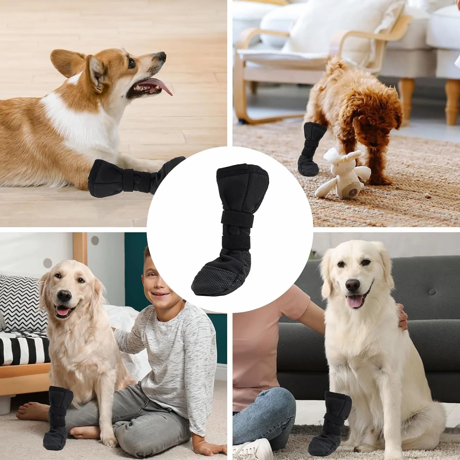 Chaussette Chien de Protection et Récupération, Botte pour Pattes Plaie, Taille S