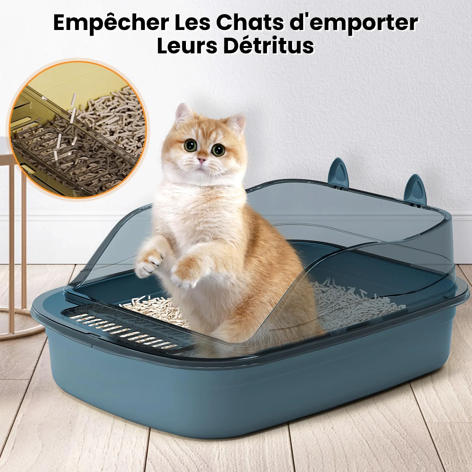 Baoblaze Caisse de Litière pour Chat Adulte, Chaton et Deux Chats Grande Arbre