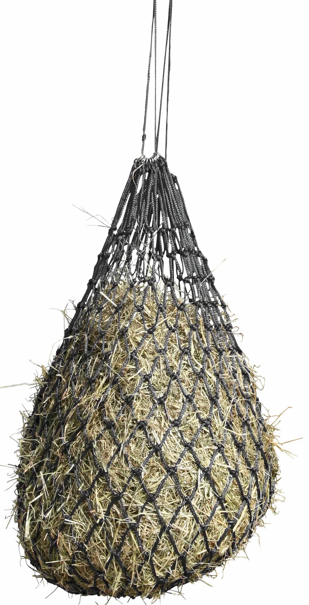 Small-Mesh Hay Net 5x5 cm Black with Rings