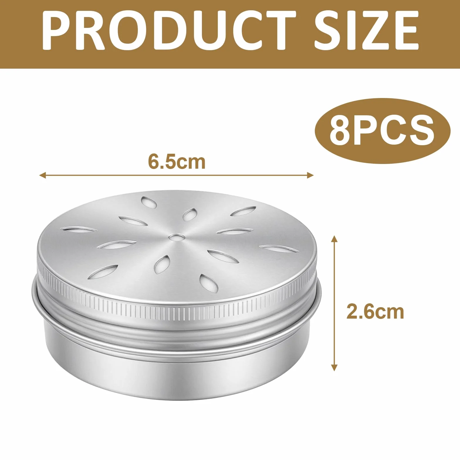 Conteneur pour Parfum pour Chiens, 60 ML Boîtes en Aluminium pour Parfum pour Chiens avec Aération, Accessoires pour Le Dressage des Chiens Renifleurs, Travail Olfactif, 8 Pièces