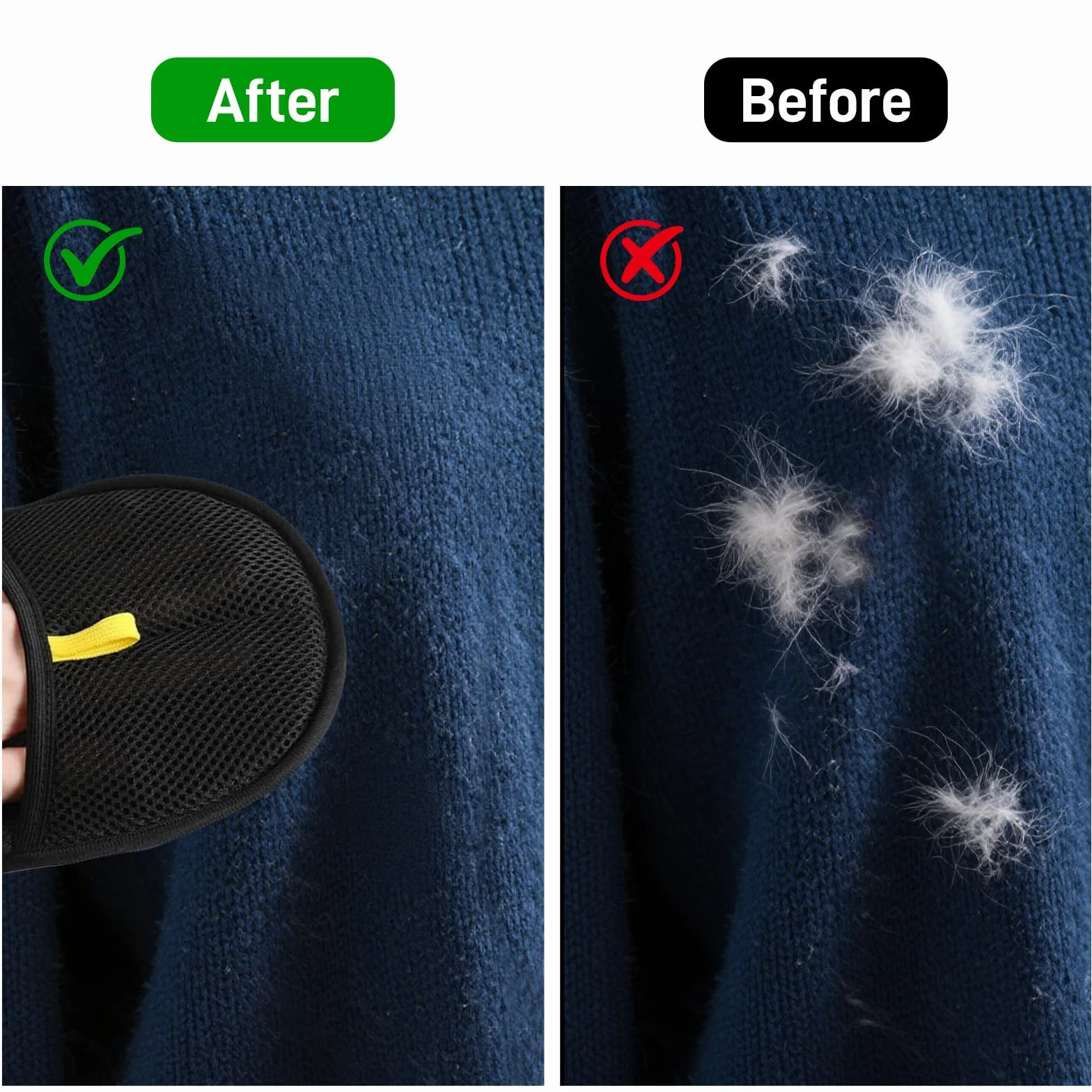 AzureRay Lot de 2 Gants de Toilettage Électrostatique pour Chien et Chat - Brosse Anti Poils Animaux, Lavage et Épilation