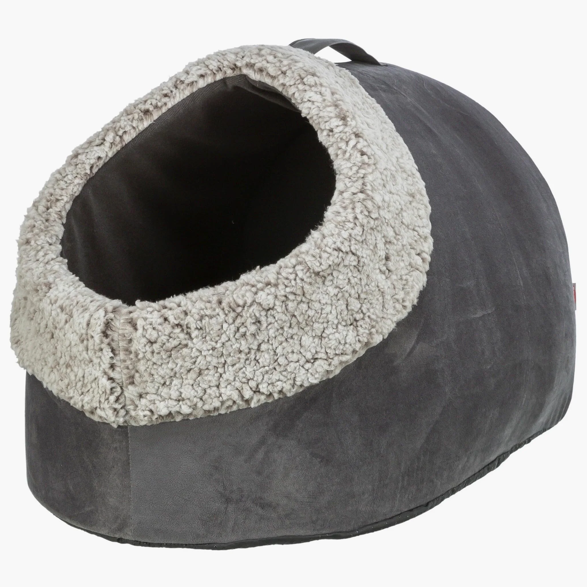 Trixie Panier pour Chat Igloo Calida avec Bras réfléchissants Gris/Blanc/Noir