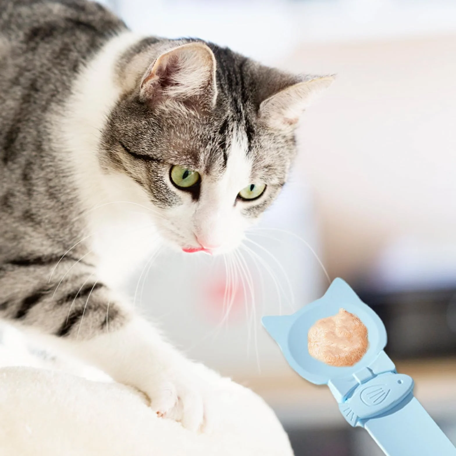 Distributeur de friandises pour chat Happy Spoon cuillère multifonction pour purée et collations liquides