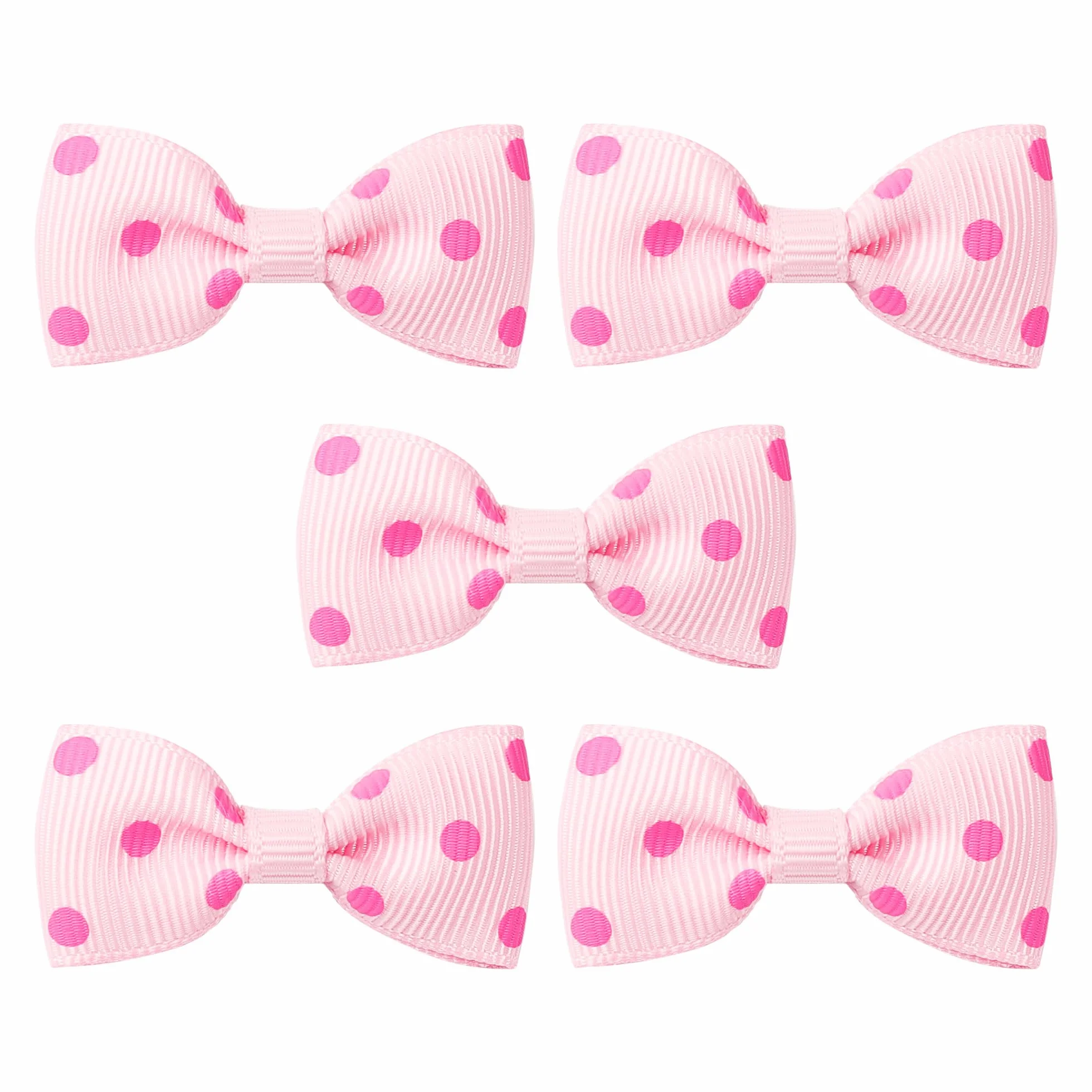 Barrette pour Chien à Pois Pince Rose 5pcs