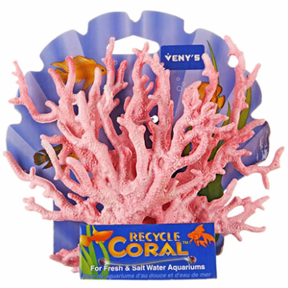 Branche de Corail en Résine Rose 17x13cm Décoration Aquarium