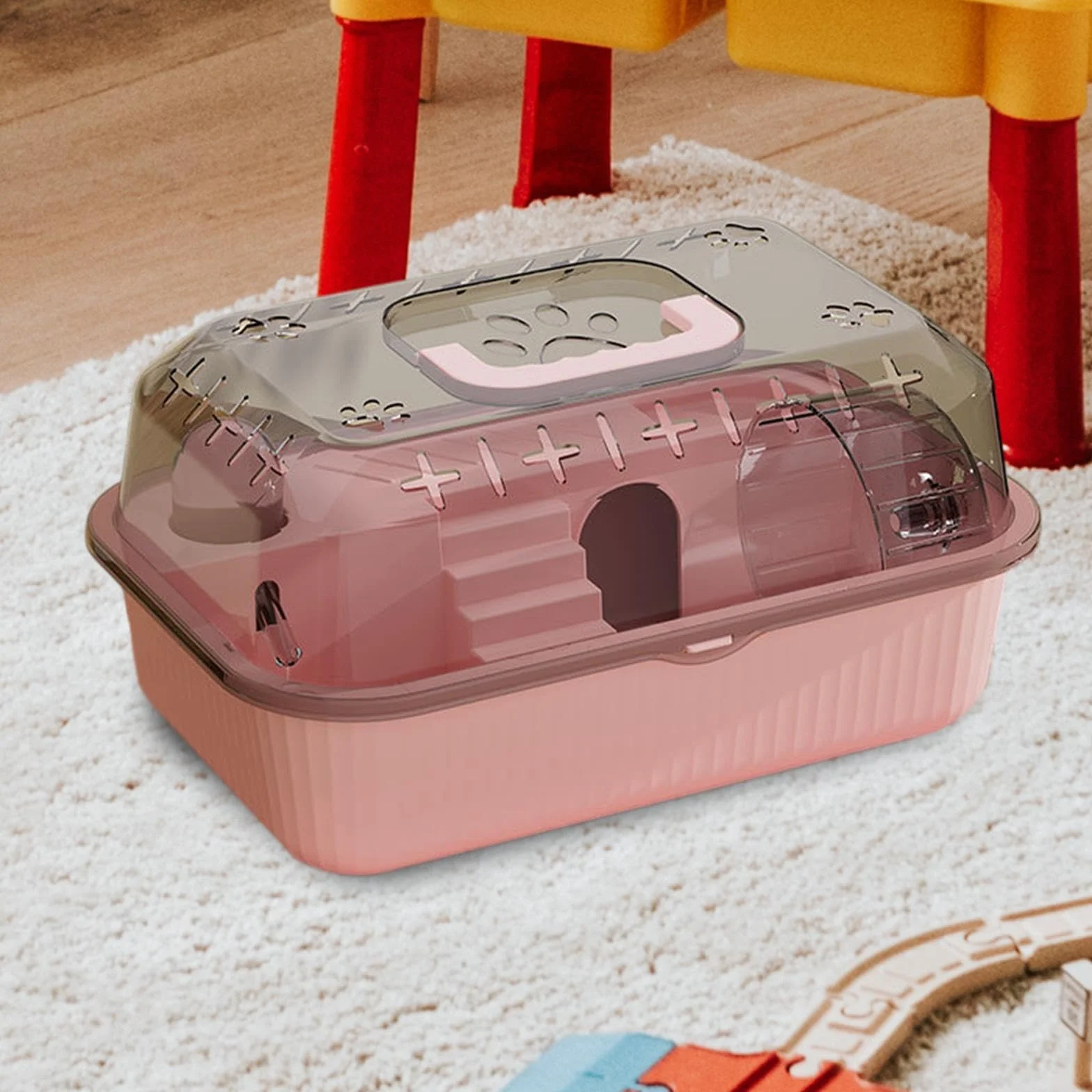 LOVIVER Petit conteneur pour Animaux de Compagnie, boîte de Transport pour Hamster, Cage Portable pour Rongeurs