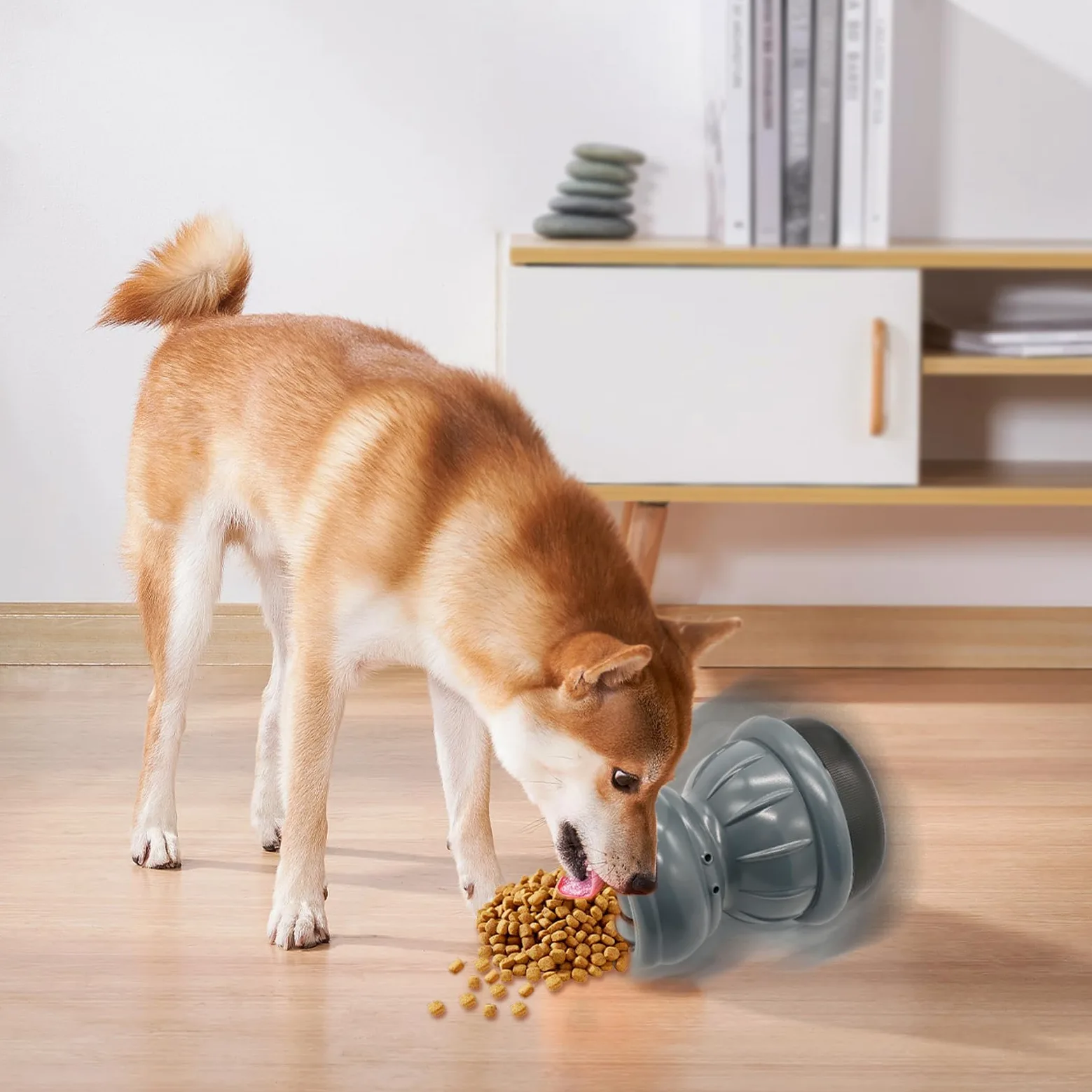 Jouet interactif intelligent à mâcher pour chien avec technologie de pause automatique ABS jouets à mâcher pour chiens, distributeur de friandises pour mâcheurs agressifs pour chiens de petite