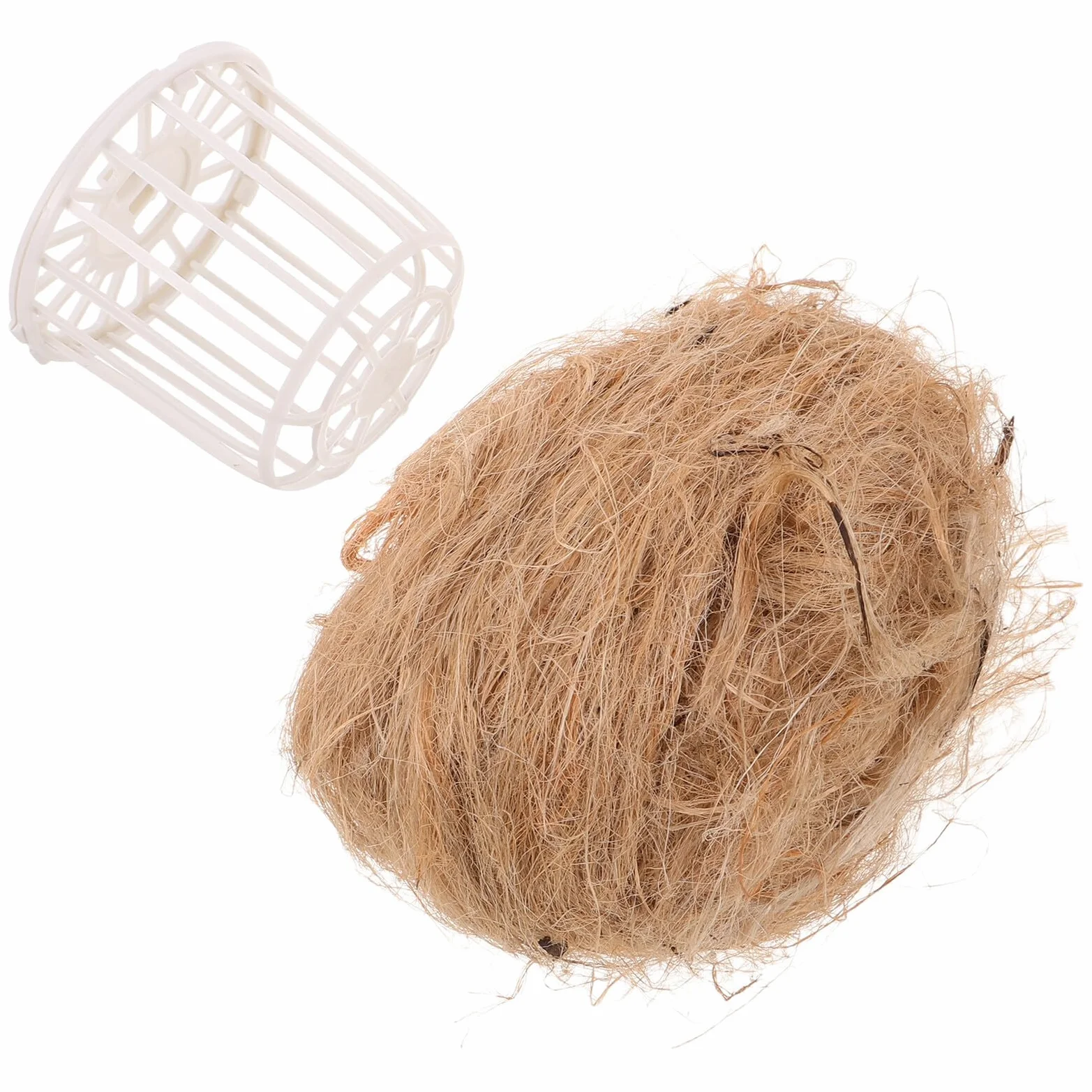 BESPORTBLE Nid de Reproduction Naturel en Jute avec Panier de Rangement pour Canaris Perruches et Pinsons