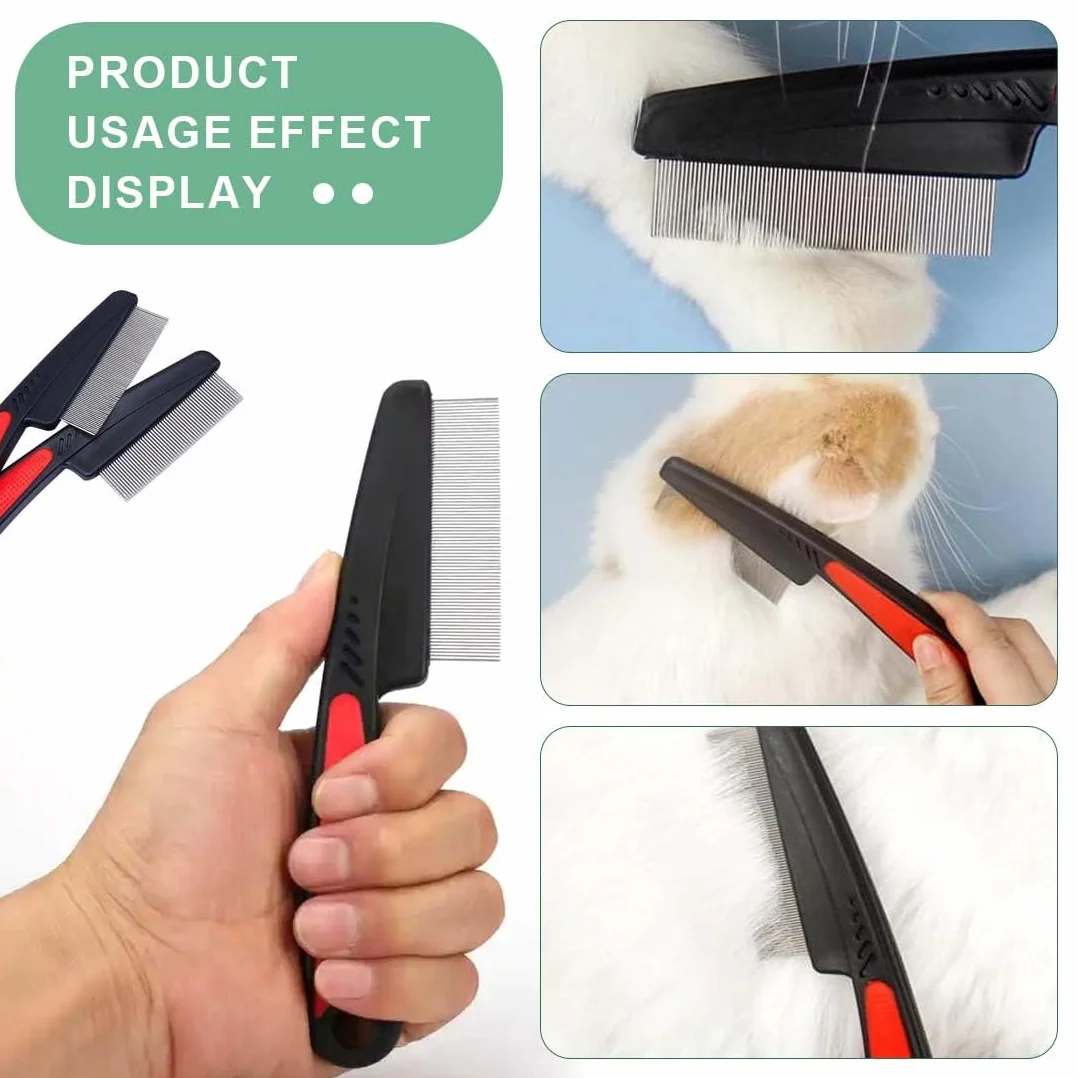 Peigne antipuces pour chats et chiens, élimine puces, tiques et saleté