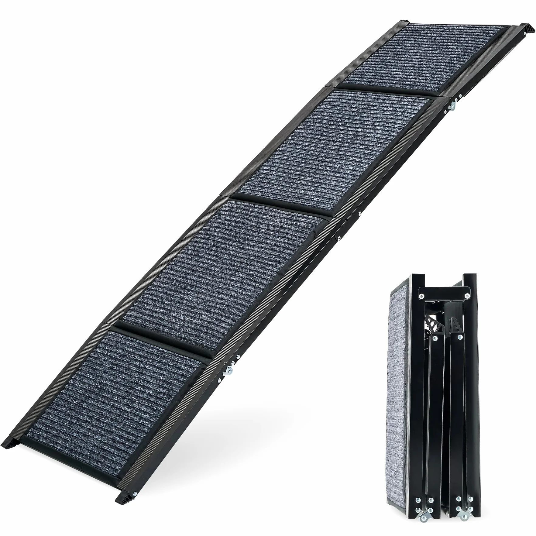 CO-Z 160×44 cm Rampe pour Chien Voiture Pliable Capacité 90 kg Surface Antidérapante Escalier Rampe D'accès Voiture pour Chiens Portable pour Animaux Grand Chien Chat Intérieure Extérieure