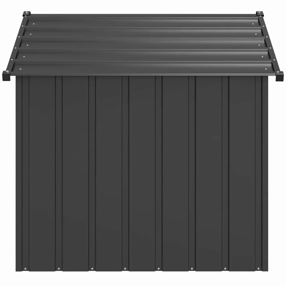 Chenil d'extérieur pour Chien, Enclos Cage Métal avec Toit Noir 131x101x102 cm Acier galvanisé