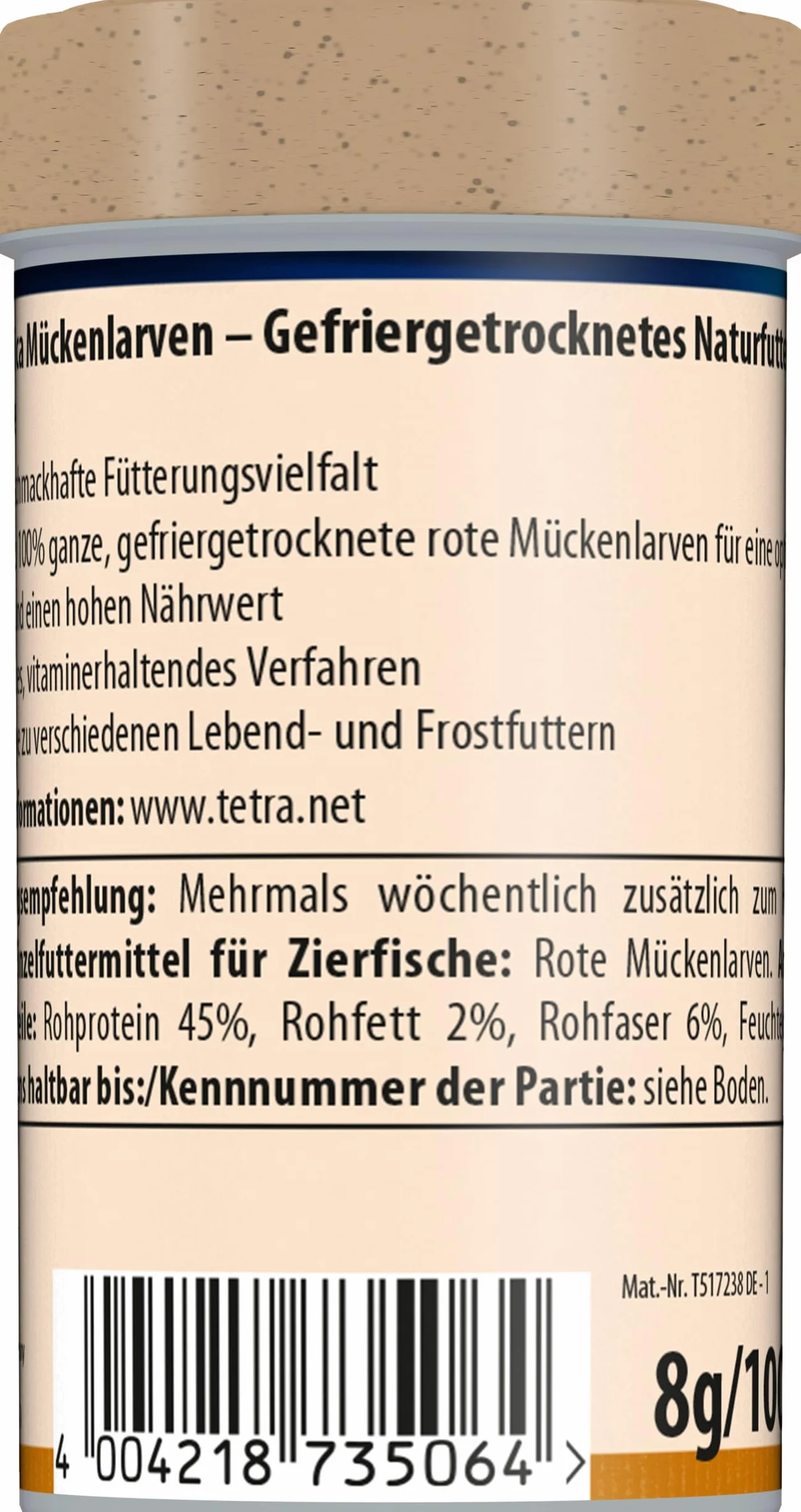 Tetra Delica Larves de moustiques rouges lyophilisées 100 ml