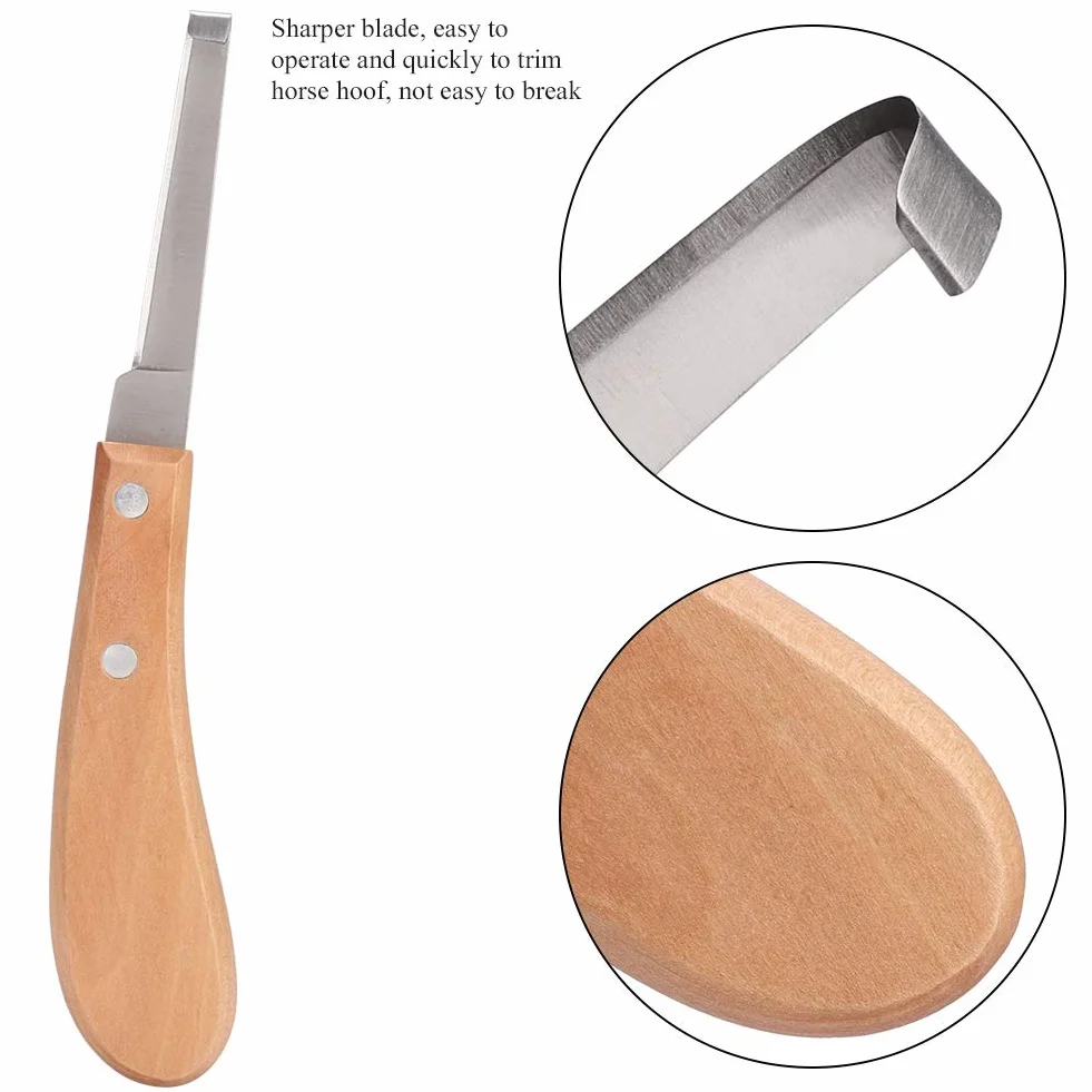 Couteau à Sabot Pointu, Outils de Maréchal-ferrant à Gauche Ou à Droite, Outil de de Couteau à Sabot en Acier Au Carbone pour L'utilisation de Chevaux de Bétail, 8,5 Pouces (Main Droite Droite)