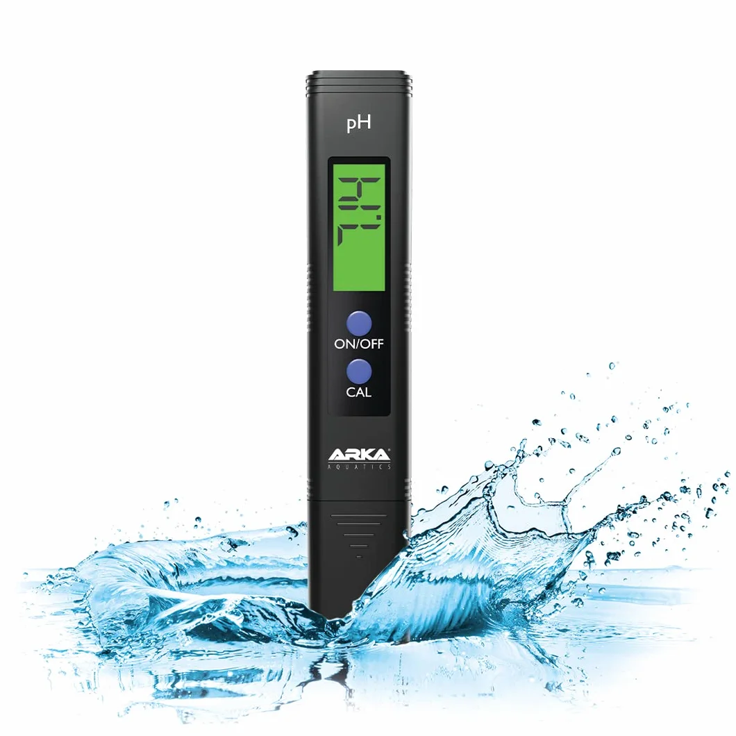 ARKA Testeur pH Digital myAQUA pH-Mètre précis 0.00–14.00 calibré en Usine avec Poudre d’étalonnage pour Aquarium Piscine