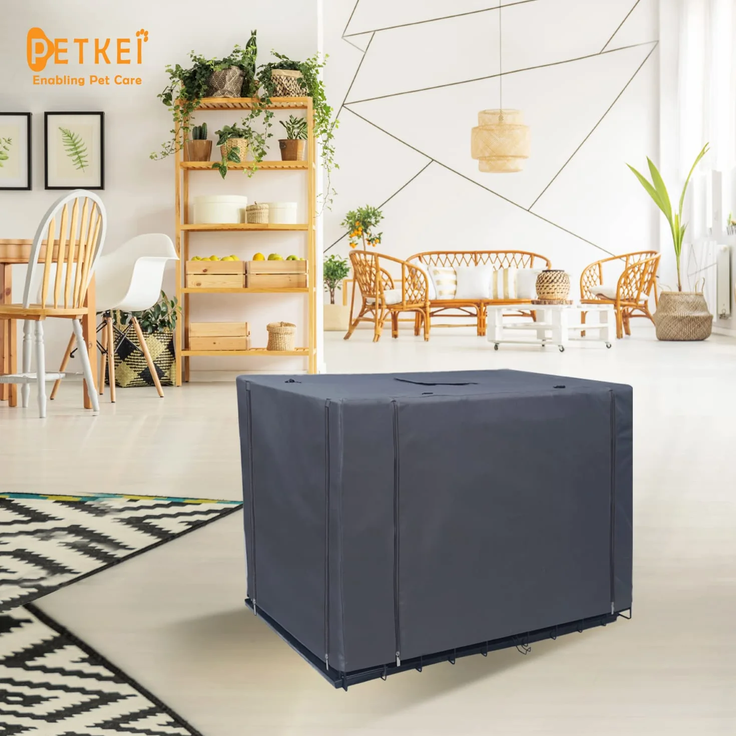 Grande housse de cage pour chien en polyester durable avec revêtement polyuréthane pour cage 1 et 2 portes