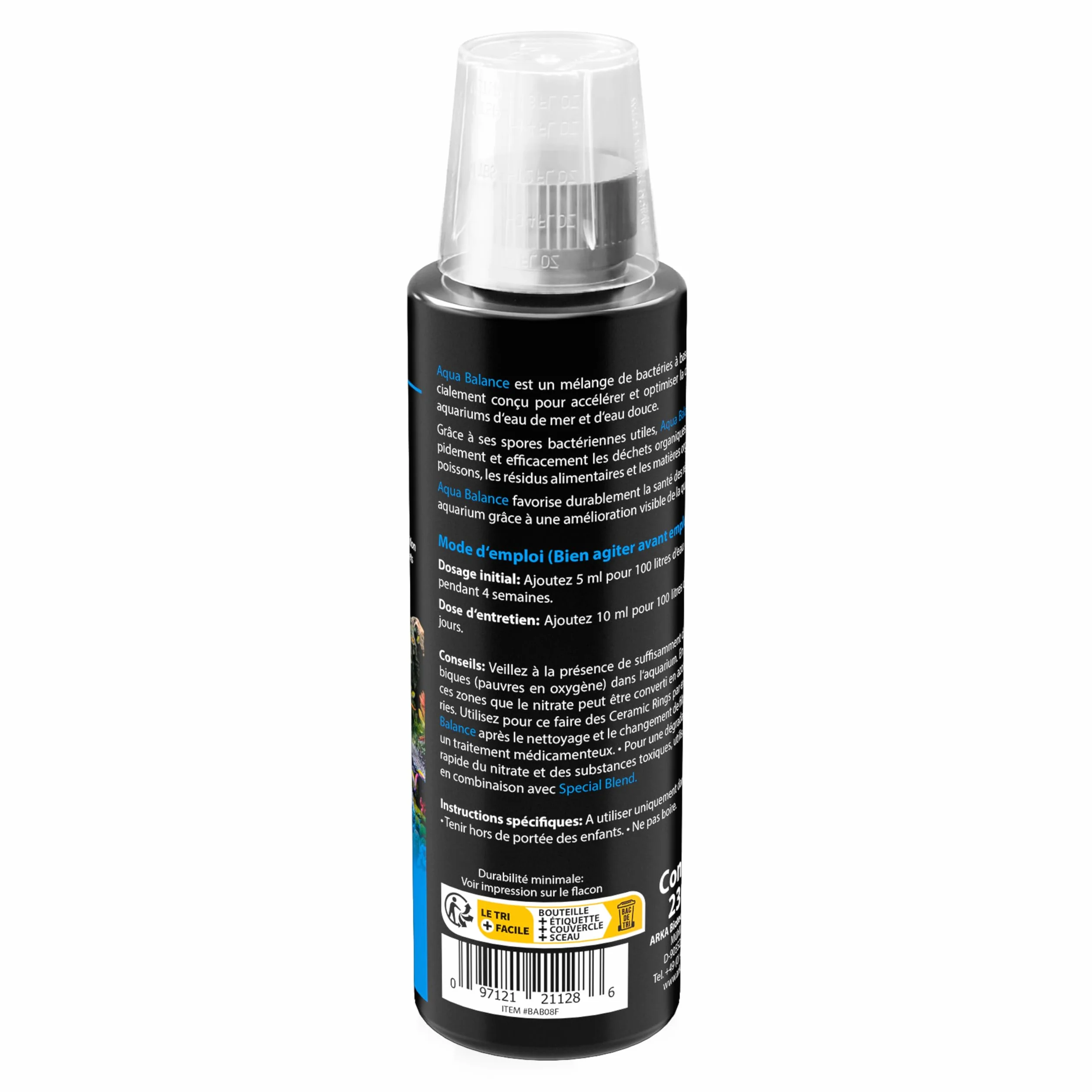 MICROBE-LIFT Aqua Balance Nettoie aquarium réduit nitrates eau douce eau de mer