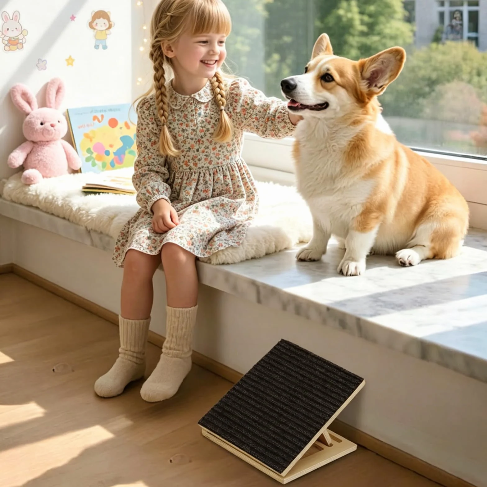 Rampe Chien, Escalier pour Chien Voiture Pliable, Antidérapant Et Sécurisé, Pas Besoin D’Assemblage, Rampe pour Animaux aux Pattes Courtes, Agés Ou Blessés