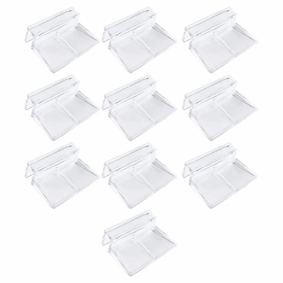 FOMIYES Support De Couvercle Aquarium 10 Pièces Transparent 5x4x1 cm Verre Durable Facile À Installer pour Réservoir Poisson Terrarium
