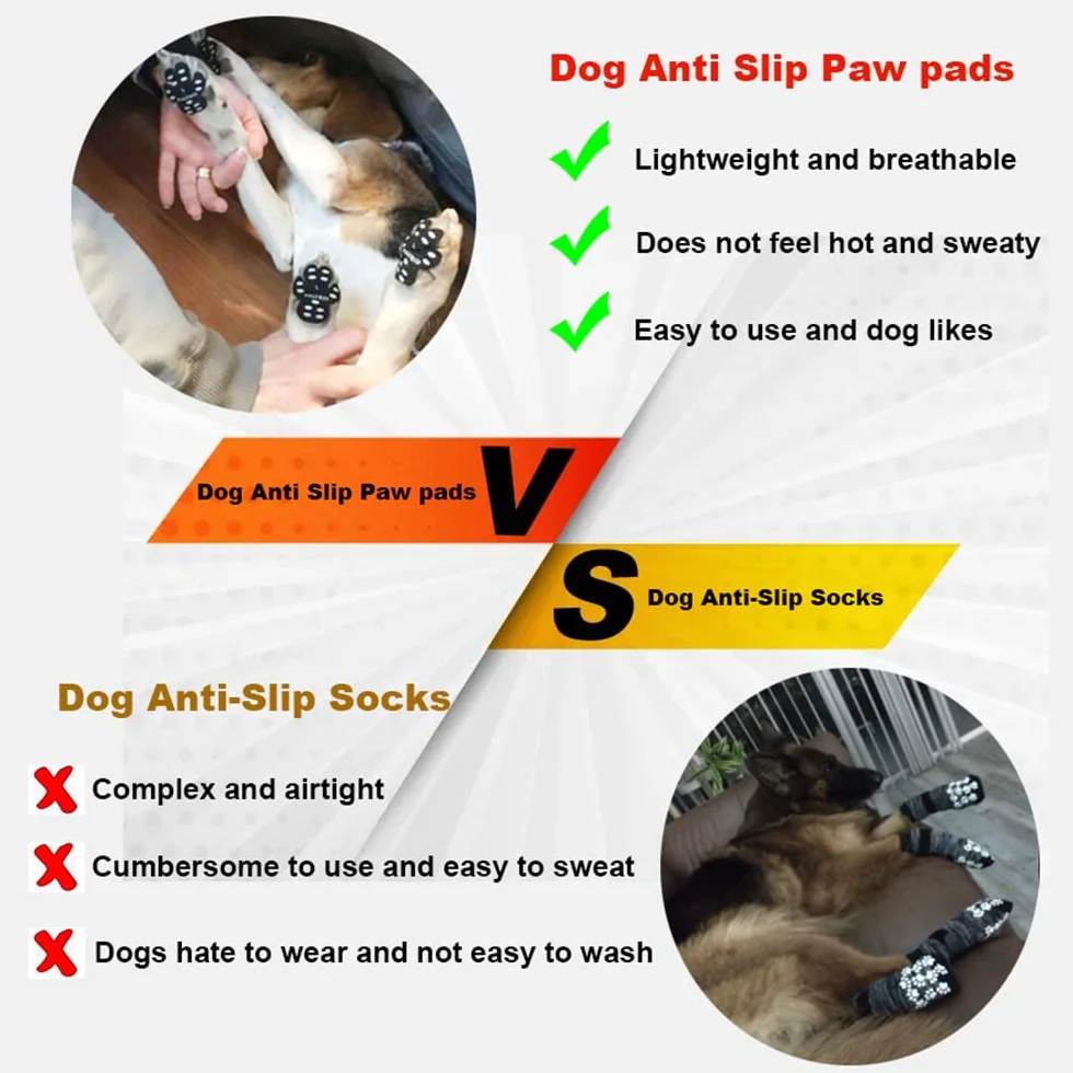 VALFRID Protecteur de Patte de Chien Anti-dérapant 40 pièces Auto-adhésif Chaussures Bottillons XXXL