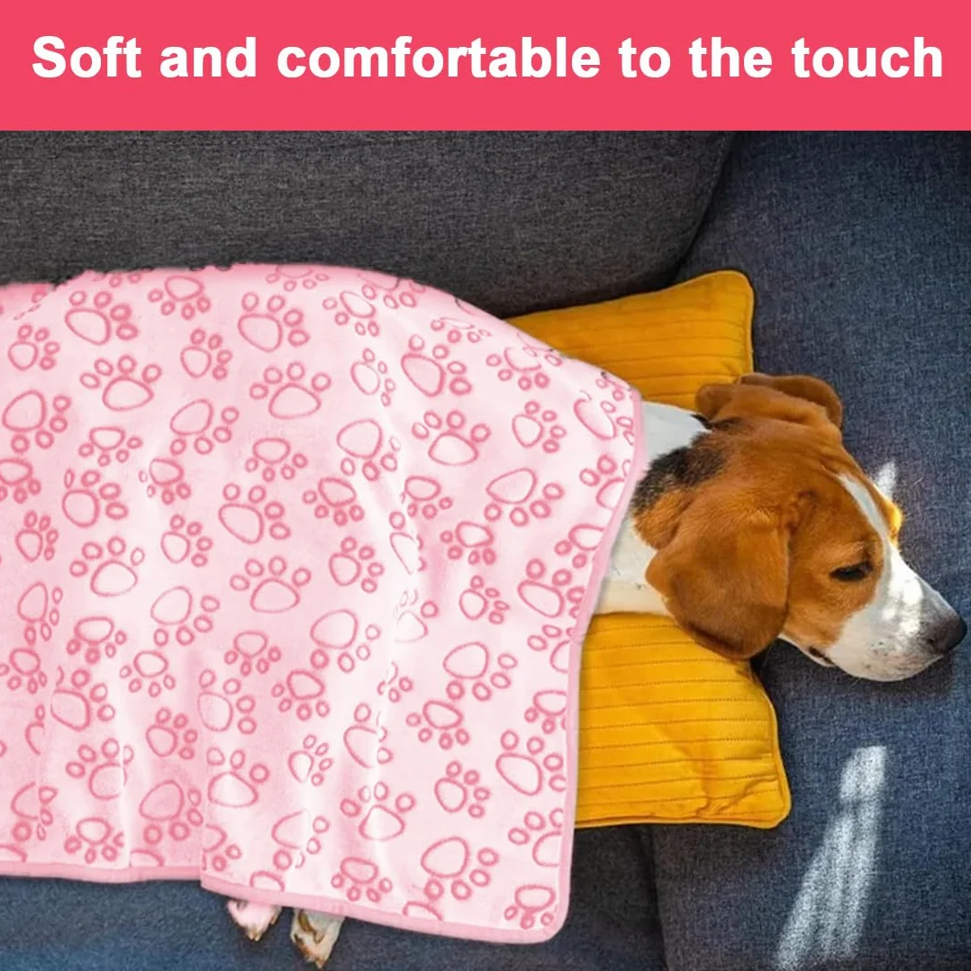 Couverture épaisse pour chiens et chats 52 x 73 cm rose quatre saisons