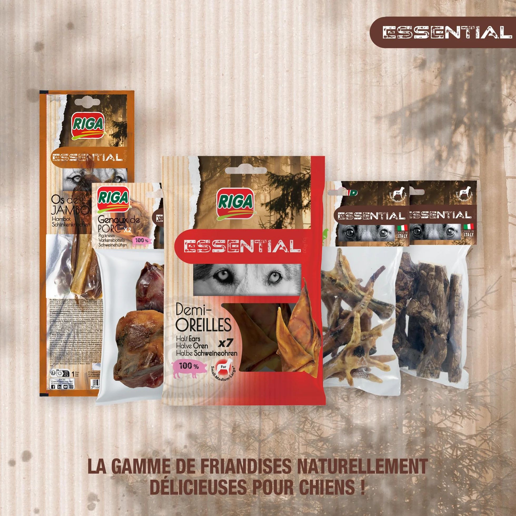 Riga Essential Poumons De Bœuf Séchés Friandises Chien 100% Naturel 100 g