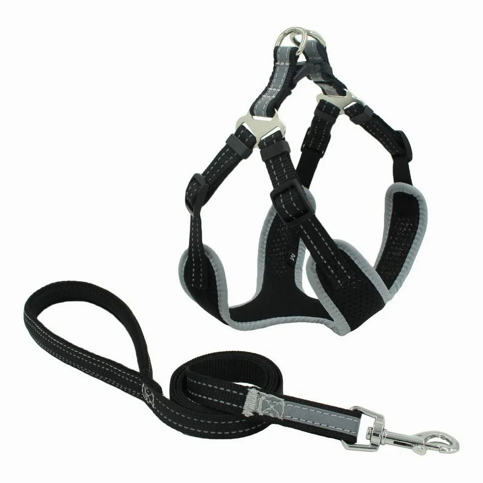 NX Ceinture de sécurité respirante pour chien en été, ceinture de sécurité sans laisse pour chiots de petite/moyenne taille qui se reflète la nuit, fournitures pour animaux de compagnie, L Poitrine 61