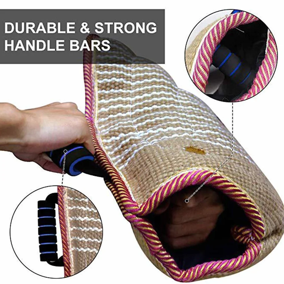 Manche de Protection Anti Morsure pour Chien Chiot Équipement d'Éducation avec Bâton Parure Dressage