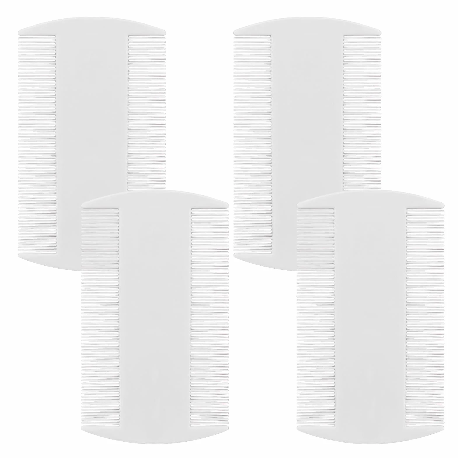 Peigne Anti-Poux et Lentes Double Face, 4 Pièces, Élimination Efficace pour Enfants Adultes Animaux