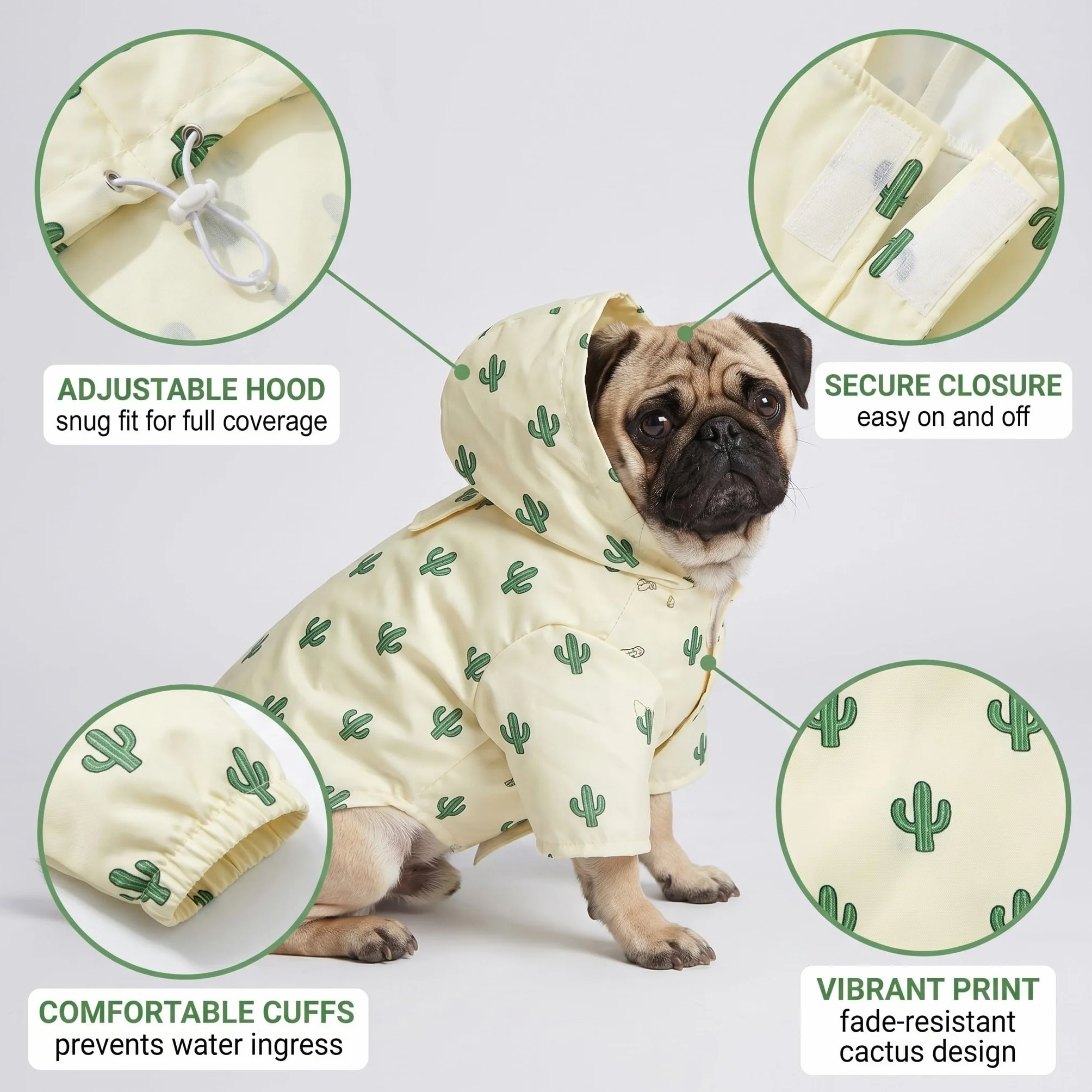 manteaux imperméables pour chiens, manteau pluie chien avec capuche, imperméables pour chiots avec trou pour laisse,veste de pluie pour animaux de compagnie,poncho pour petits chiens 4-7kg, XL